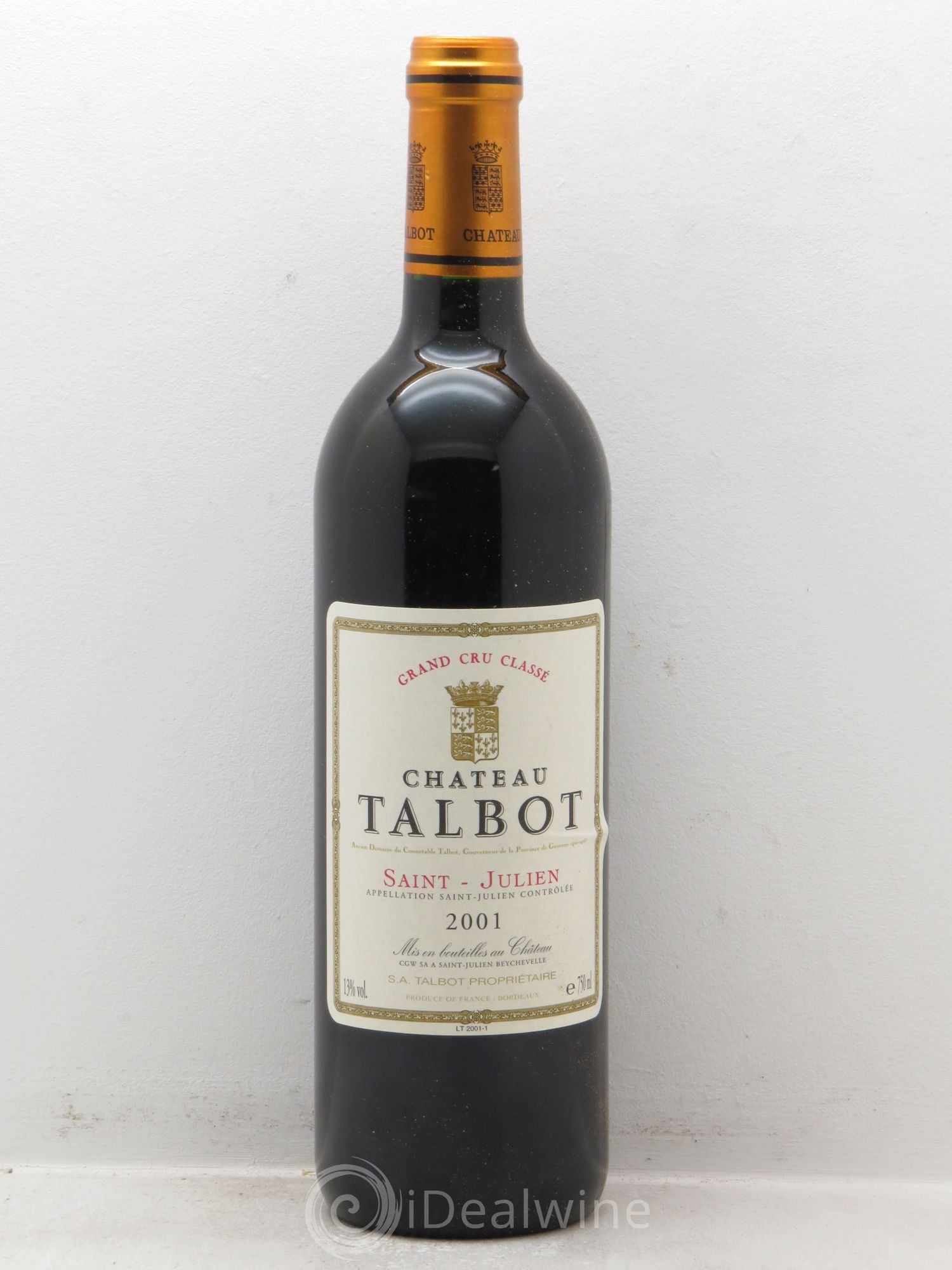 Château Talbot 4ème Grand Cru Classé 2001 - Lot de 12 bouteilles - 0