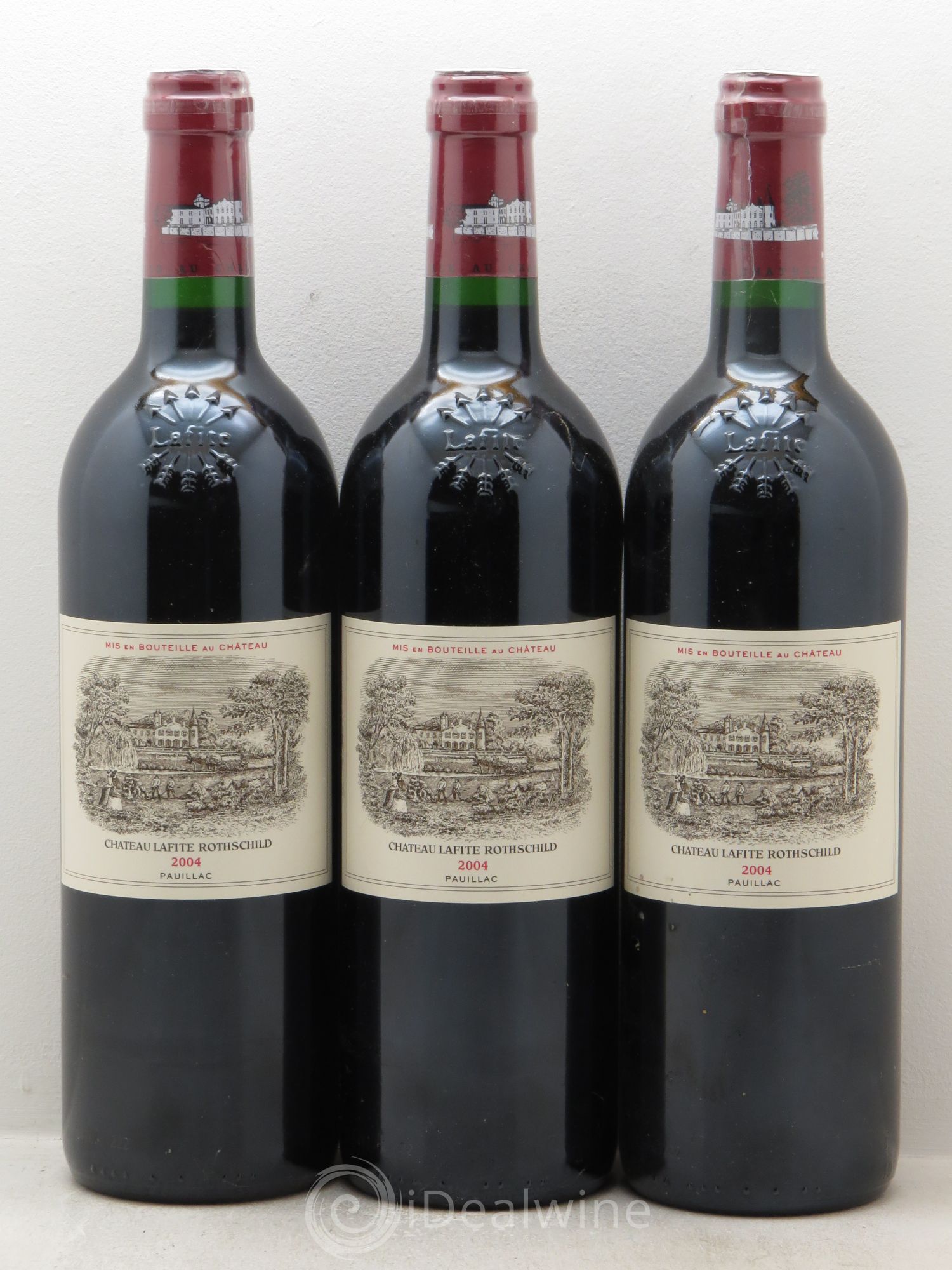 Château Lafite Rothschild 1er Grand Cru Classé 2004 - Lot de 3 bouteilles - 0