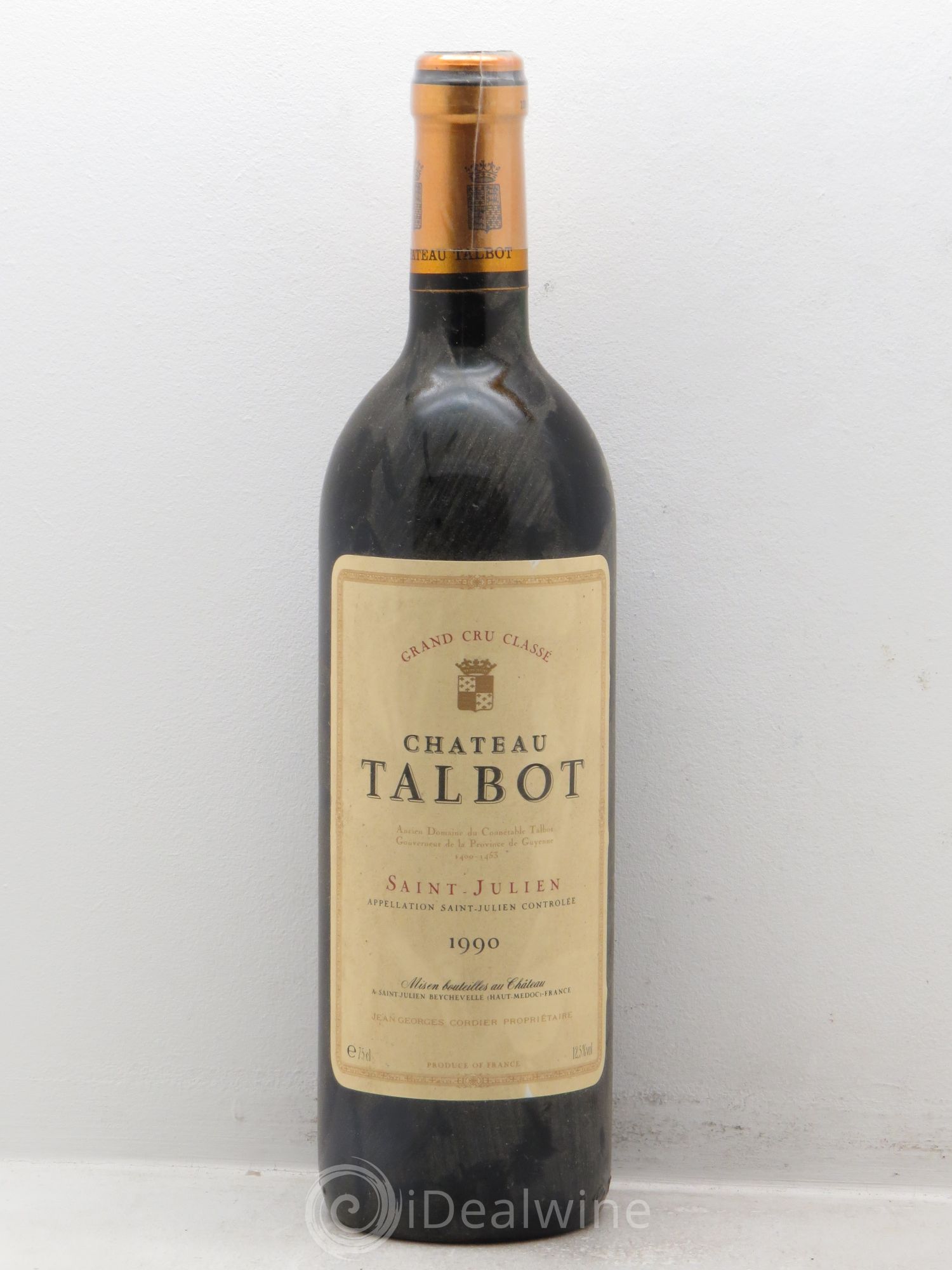 Château Talbot 4ème Grand Cru Classé 1990 - Lot de 1 bouteille - 0