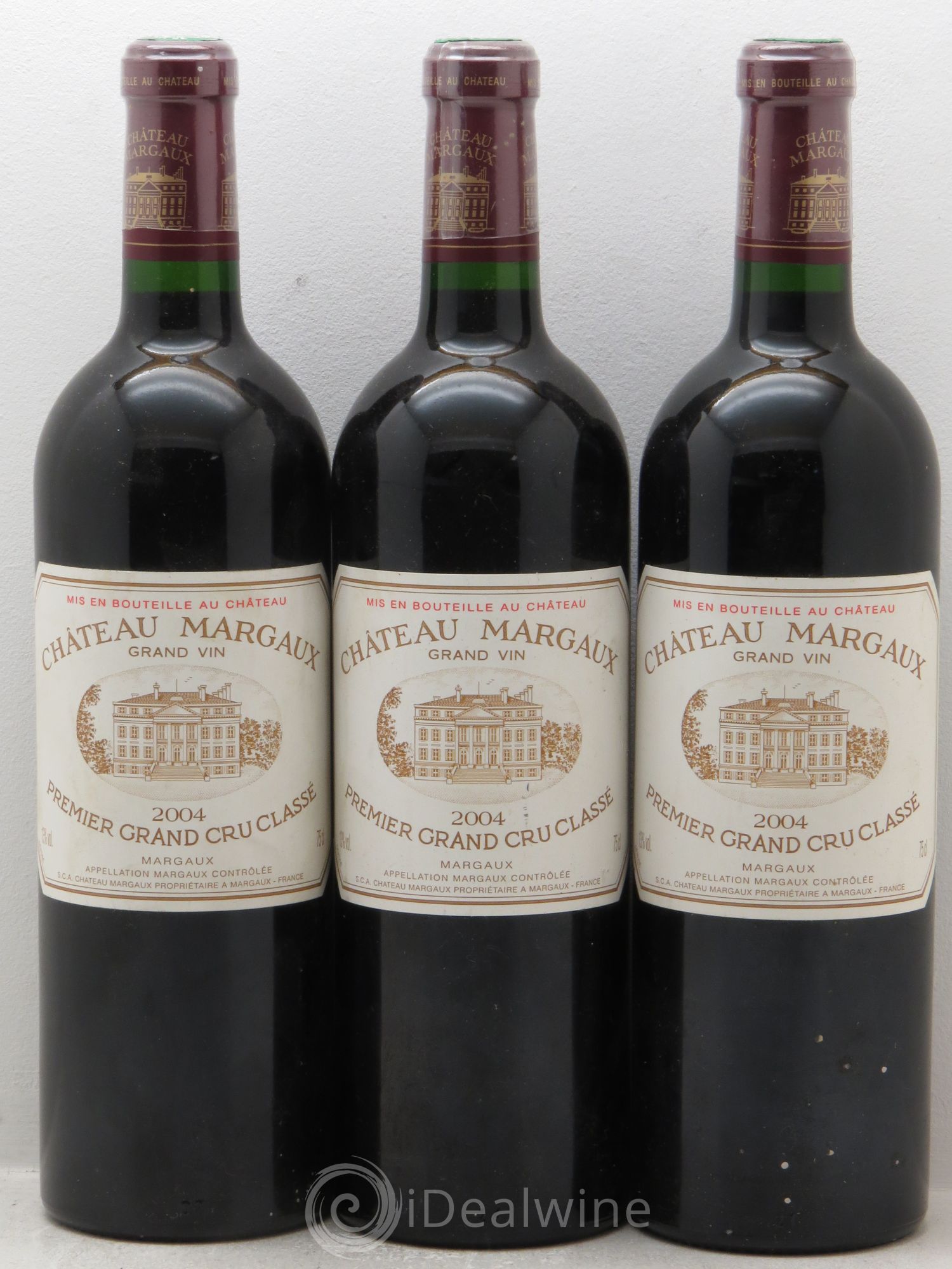 Château Margaux 1er Grand Cru Classé 2004 - Lot de 3 bouteilles - 0