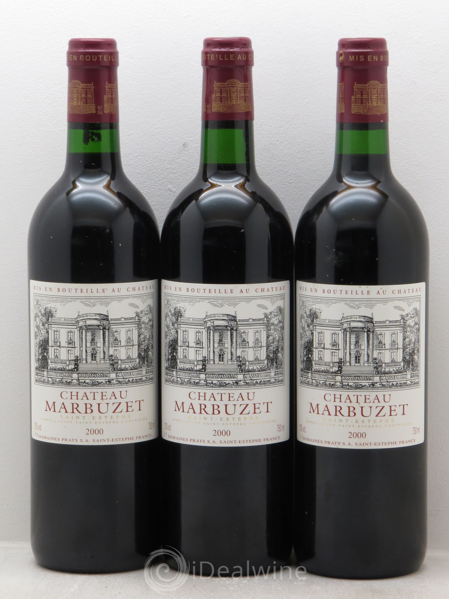 Château de Marbuzet Cru Bourgeois 2000 - Lot de 3 bouteilles - 0