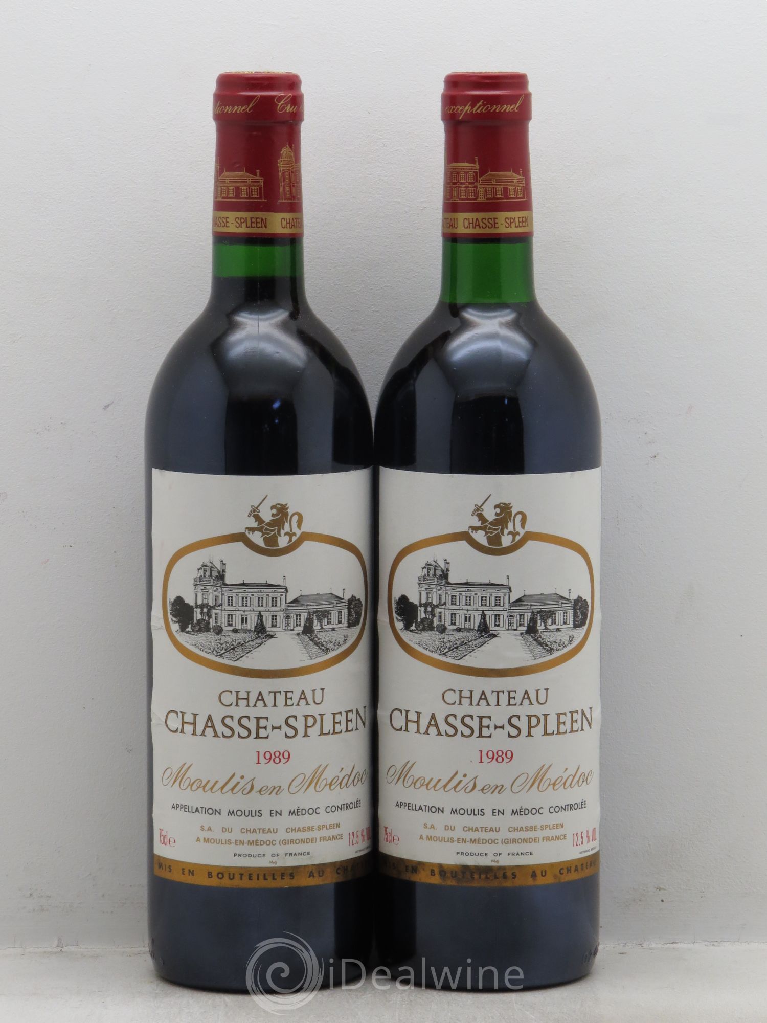 Château Chasse Spleen 1989 - Lot de 2 bouteilles - 0