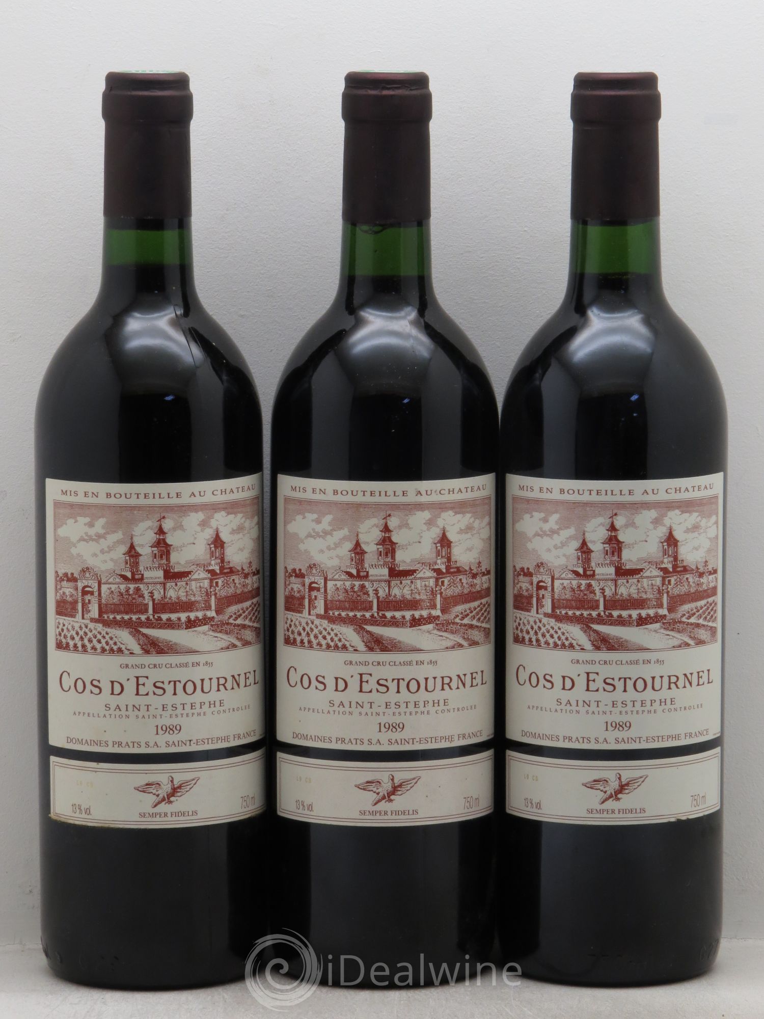 Cos d'Estournel 2ème Grand Cru Classé 1989 - Lot de 3 bouteilles - 0