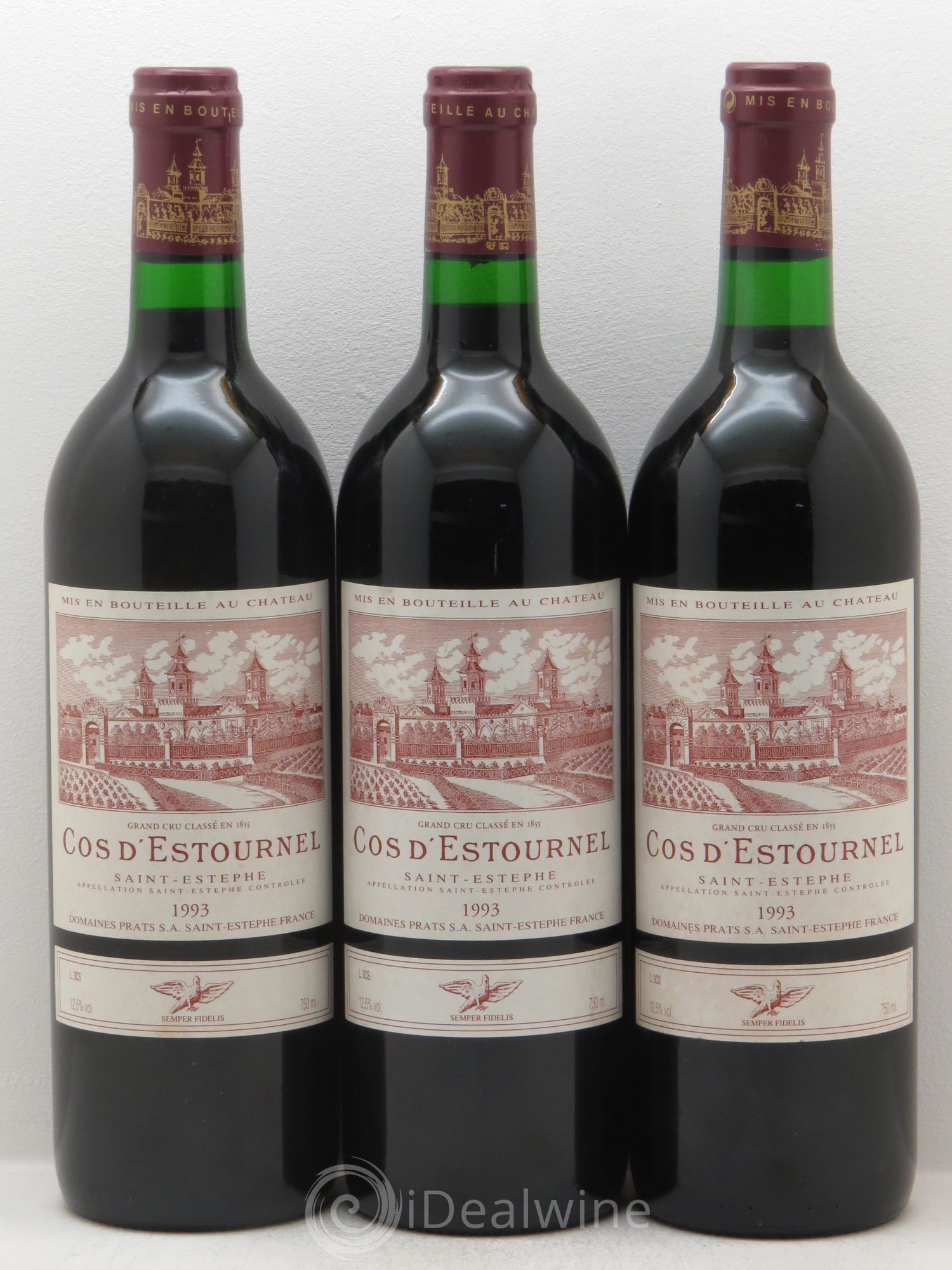 Cos d'Estournel 2ème Grand Cru Classé 1993 - Lot de 3 bouteilles - 0