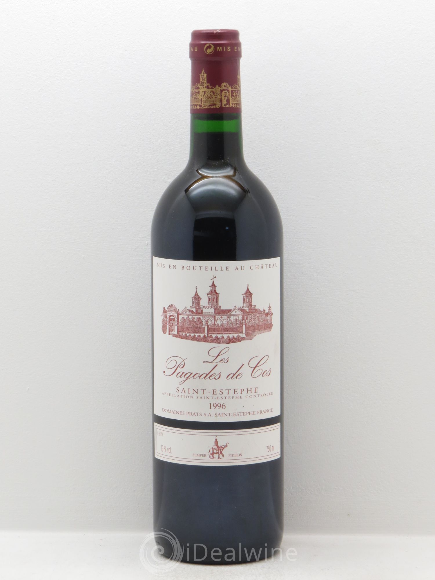 Les Pagodes de Cos Second Vin 1996 - Lot de 1 bouteille - 0