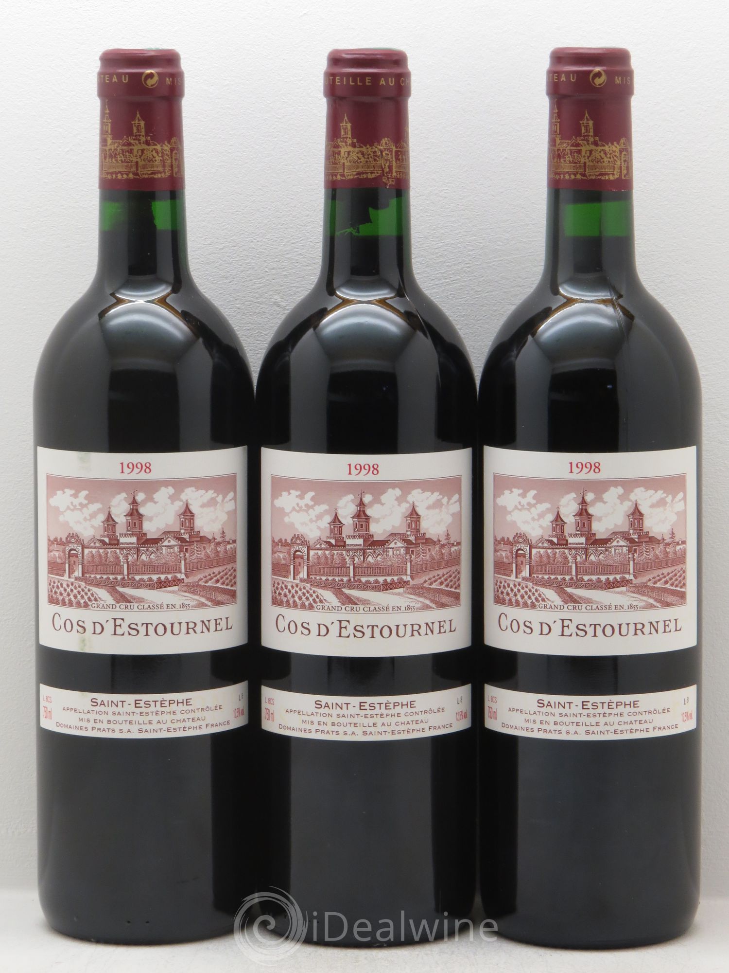 Cos d'Estournel 2ème Grand Cru Classé 1998 - Lot de 3 bouteilles - 0