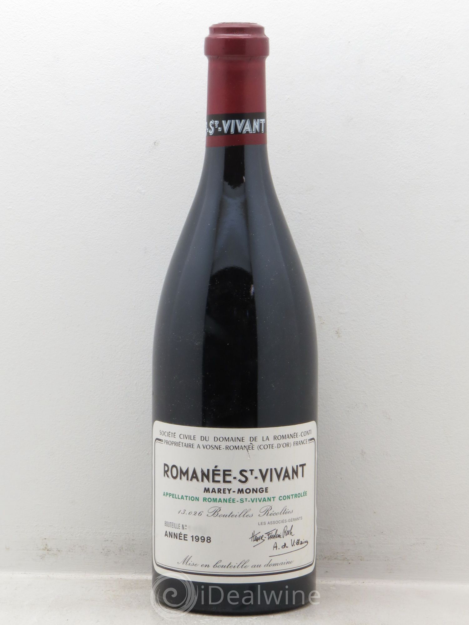 Romanée-Saint-Vivant Grand Cru Domaine de la Romanée-Conti 1998 - Lot de 1 bouteille - 0