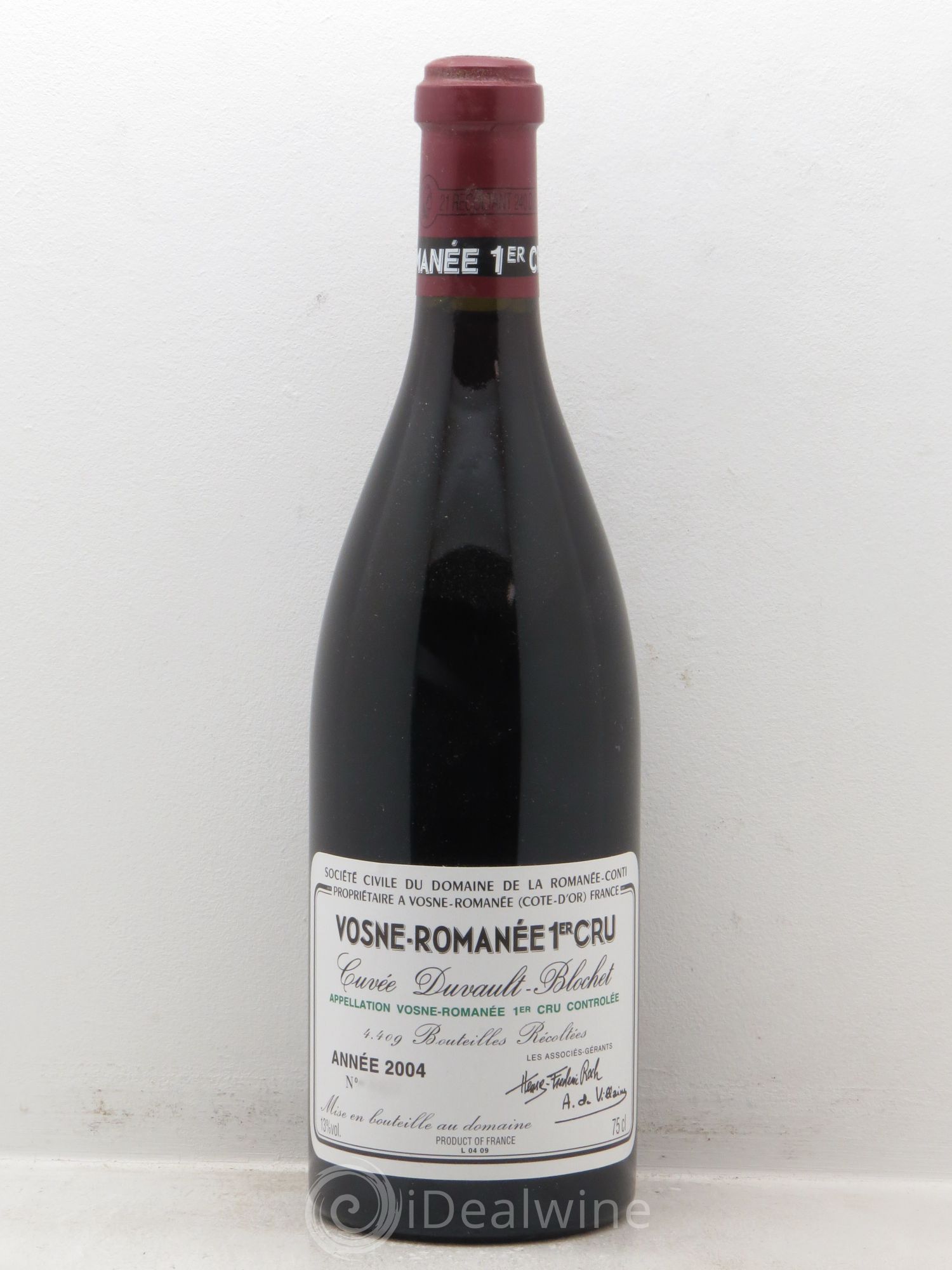 Vosne-Romanée 1er Cru Cuvée Duvault Blochet Domaine de la Romanée-Conti 2004 - Lot de 1 bouteille - 0
