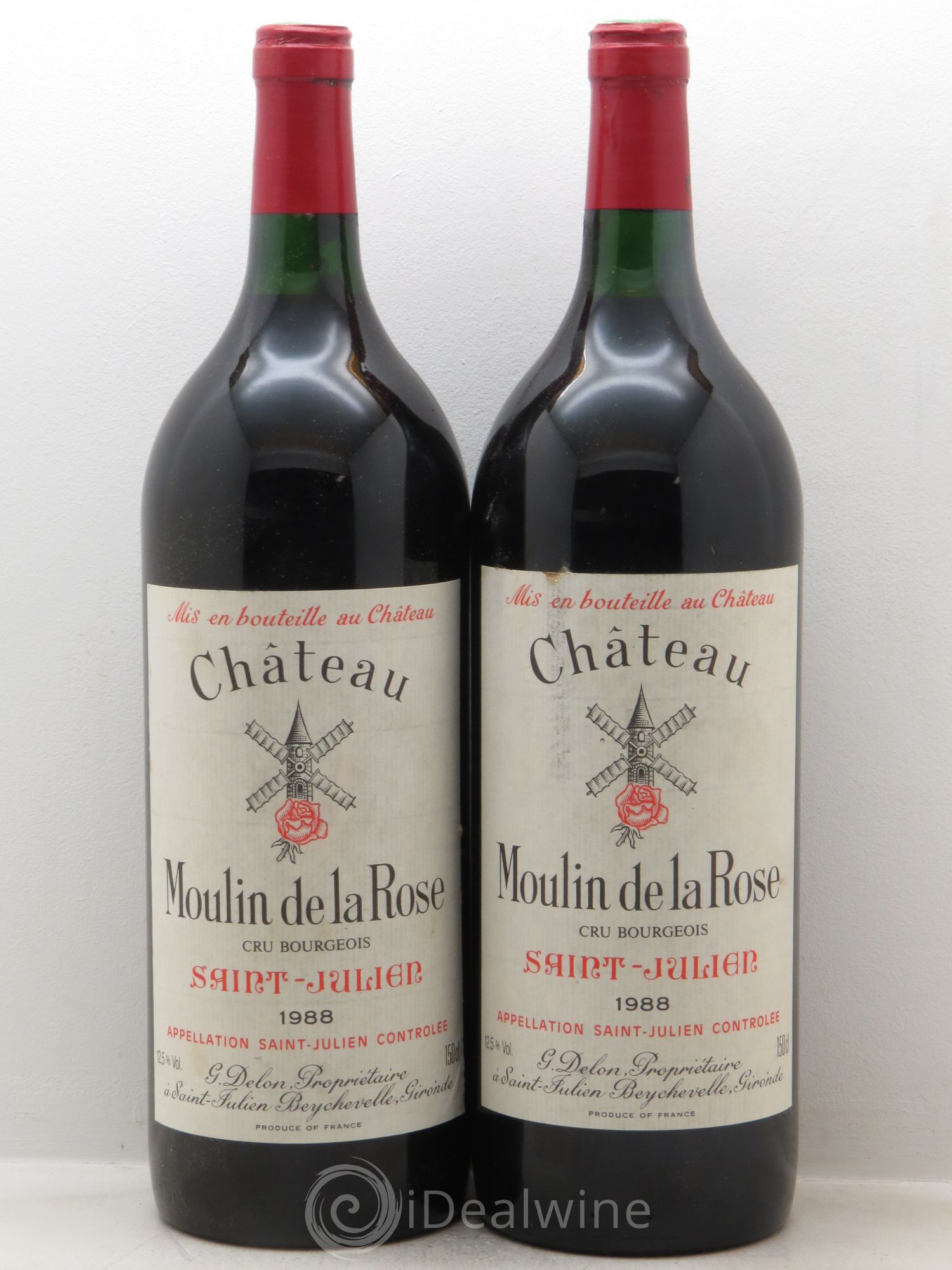 Château Moulin de la Rose Cru Bourgeois 1988 - Lot de 2 magnums - 0
