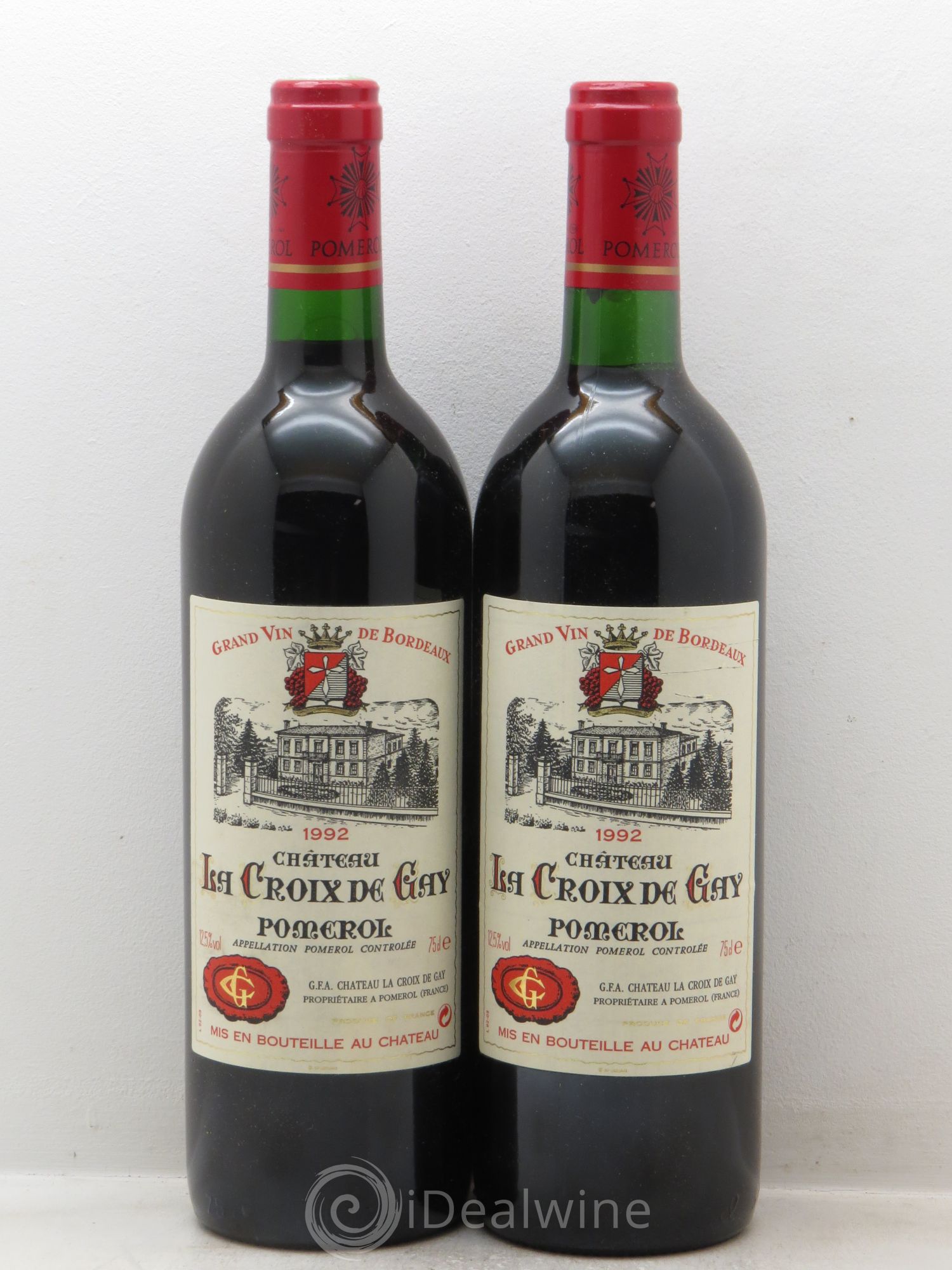Château la Croix de Gay 1992 - Lot de 2 bouteilles - 0