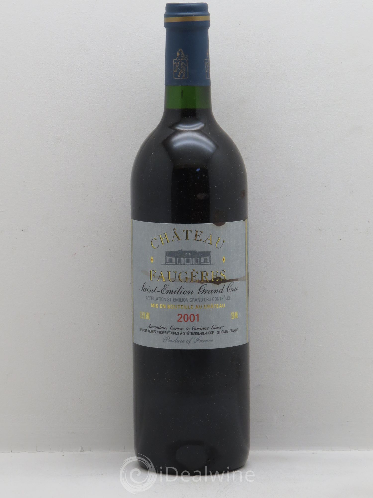 Château Faugères Grand Cru Classé 2001 - Lot de 12 bouteilles - 0