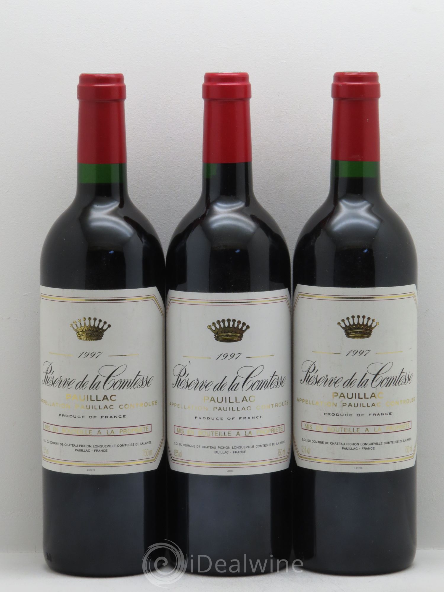 Réserve de la Comtesse Second Vin 1997 - Lot de 3 bouteilles - 0