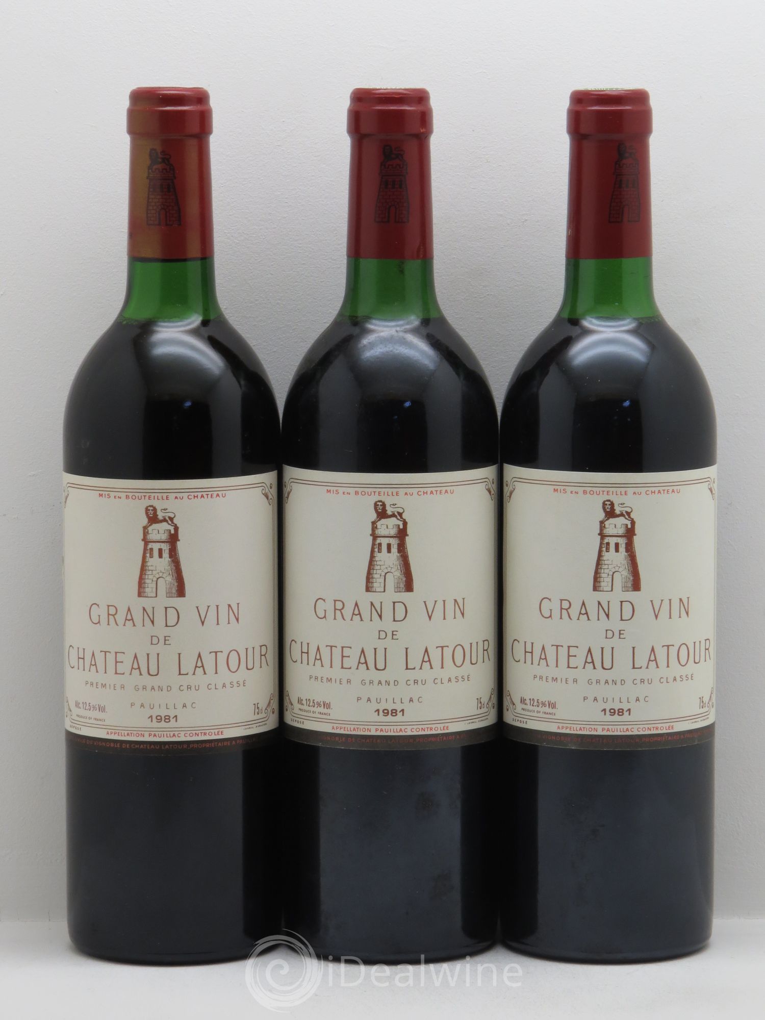 Château Latour 1er Grand Cru Classé 1981 - Lot de 3 bouteilles - 0