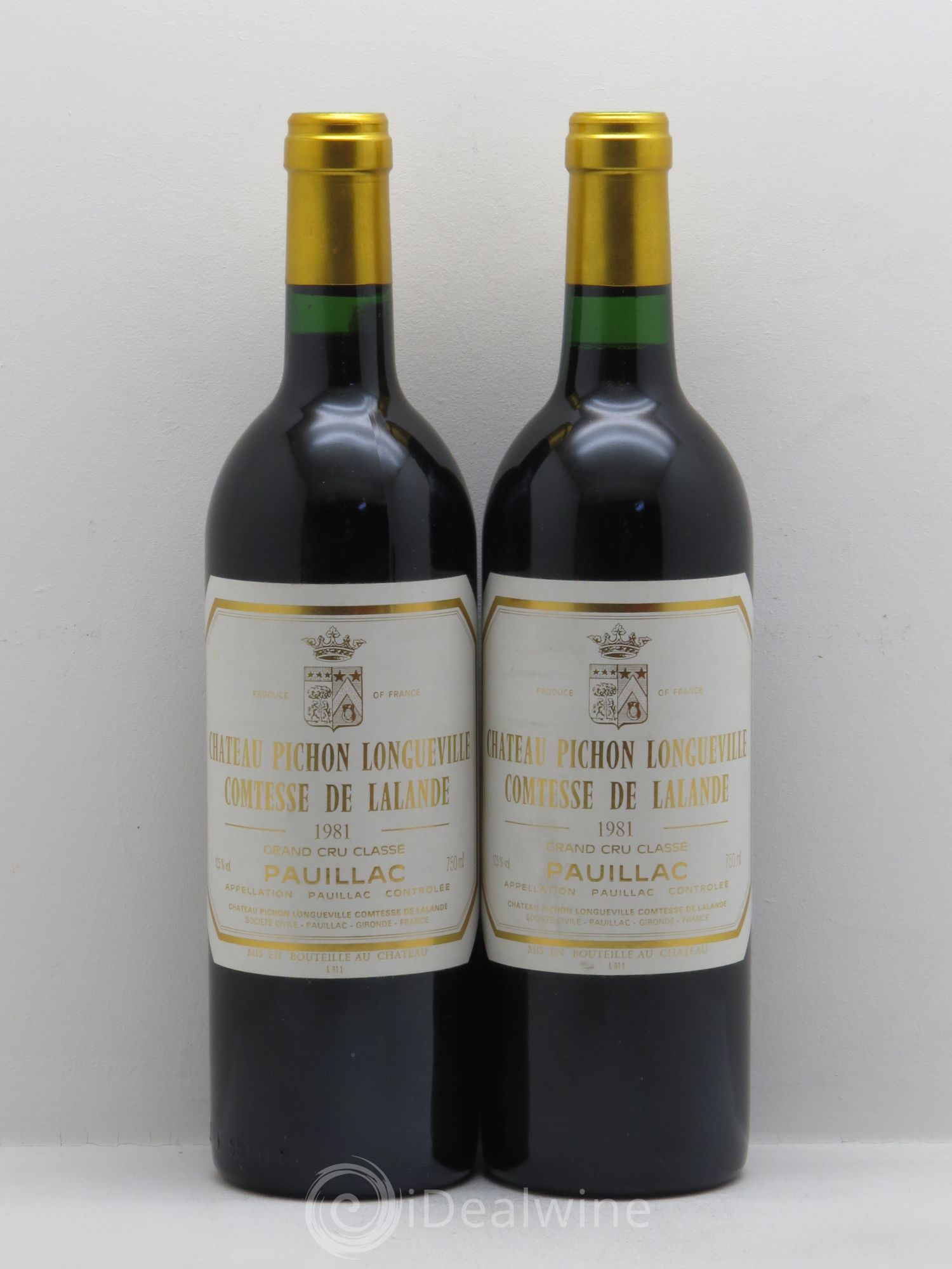 Château Pichon Longueville Comtesse de Lalande 2ème Grand Cru Classé 1981 - Lot de 2 bouteilles - 0