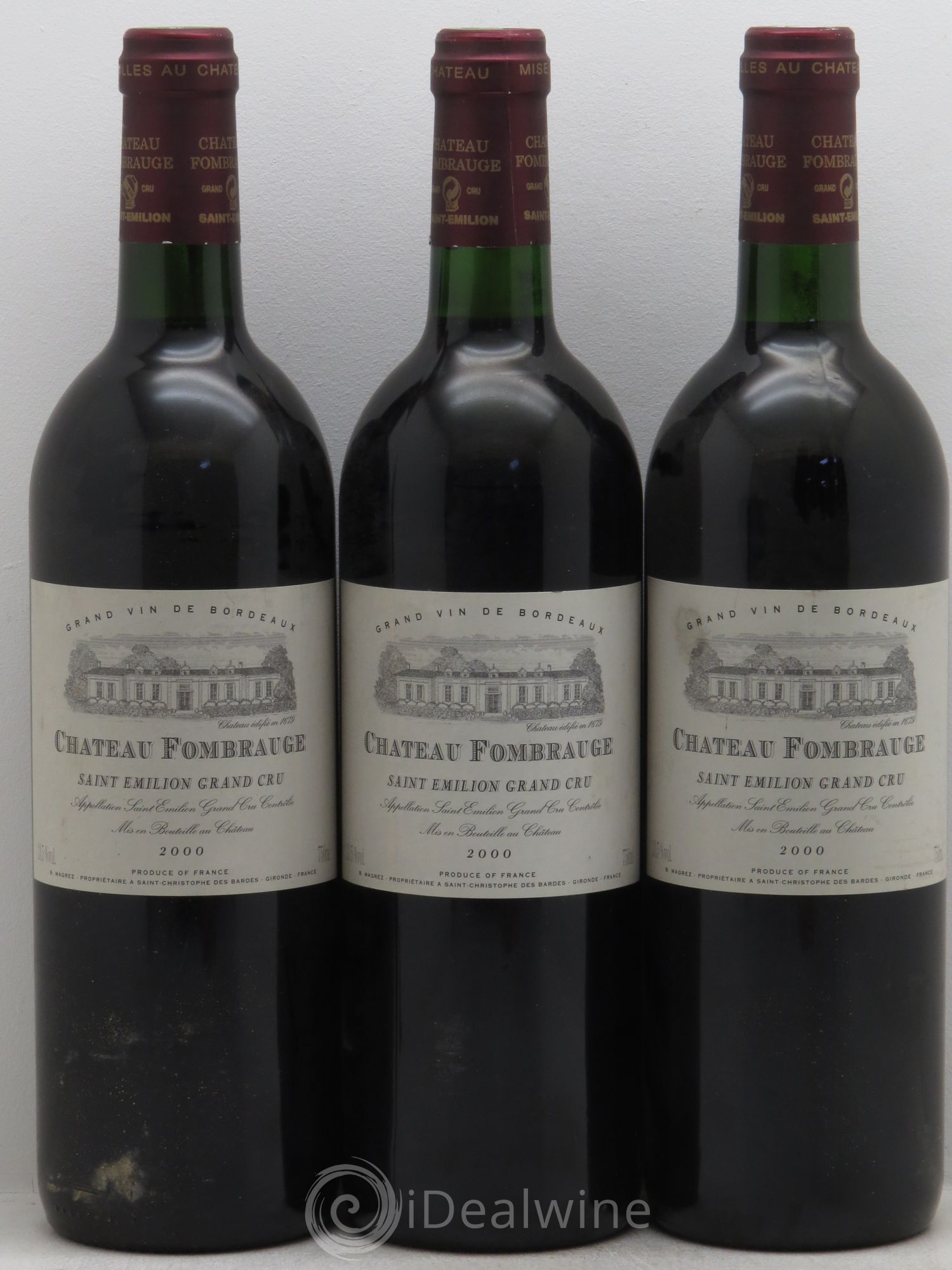 Château Fombrauge Grand Cru Classé 2000 - Lot de 3 bouteilles - 0