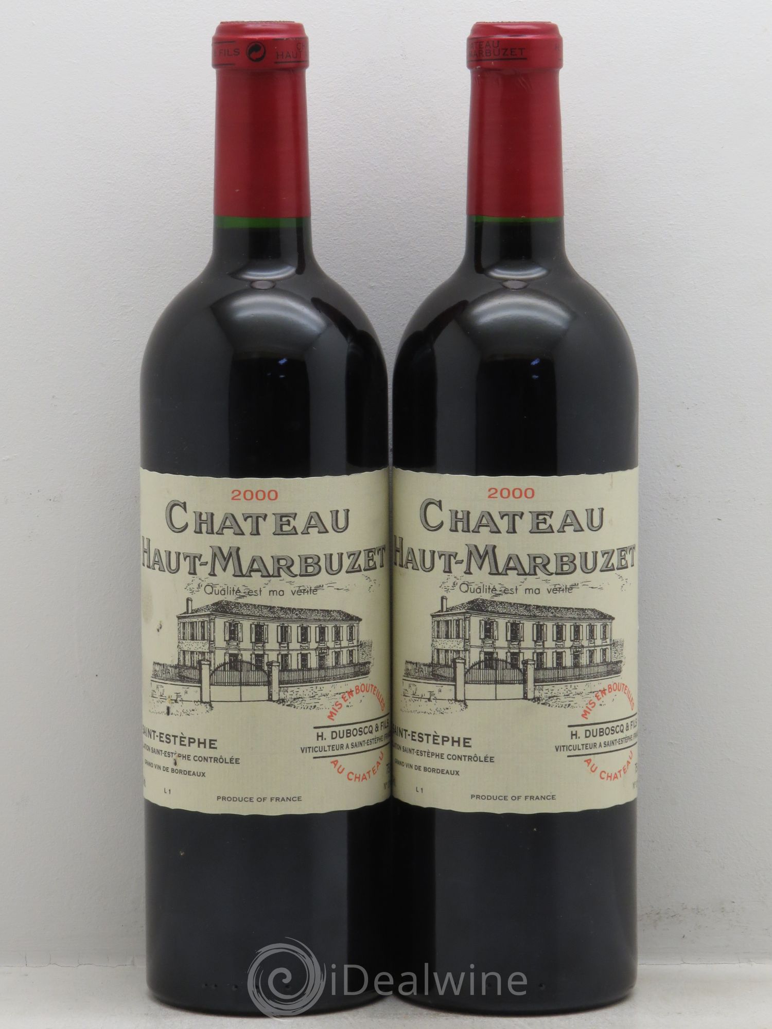 Château Haut Marbuzet 2000 - Lot de 2 bouteilles - 0