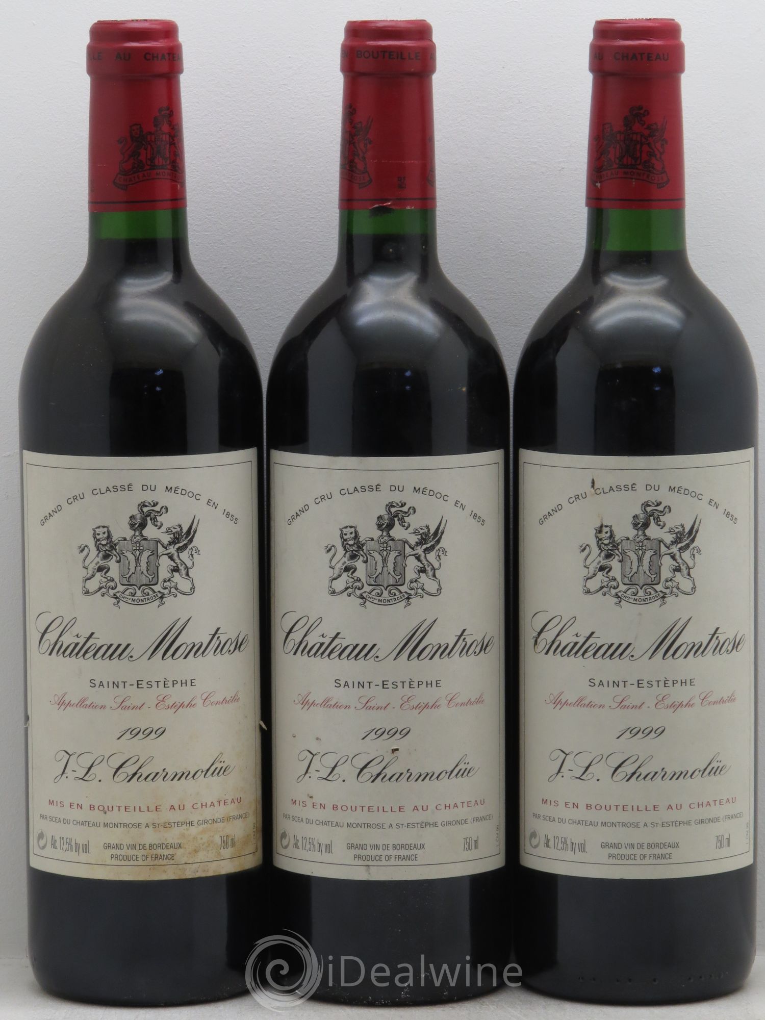 Château Montrose 2ème Grand Cru Classé 1999 - Lot de 3 bouteilles - 0