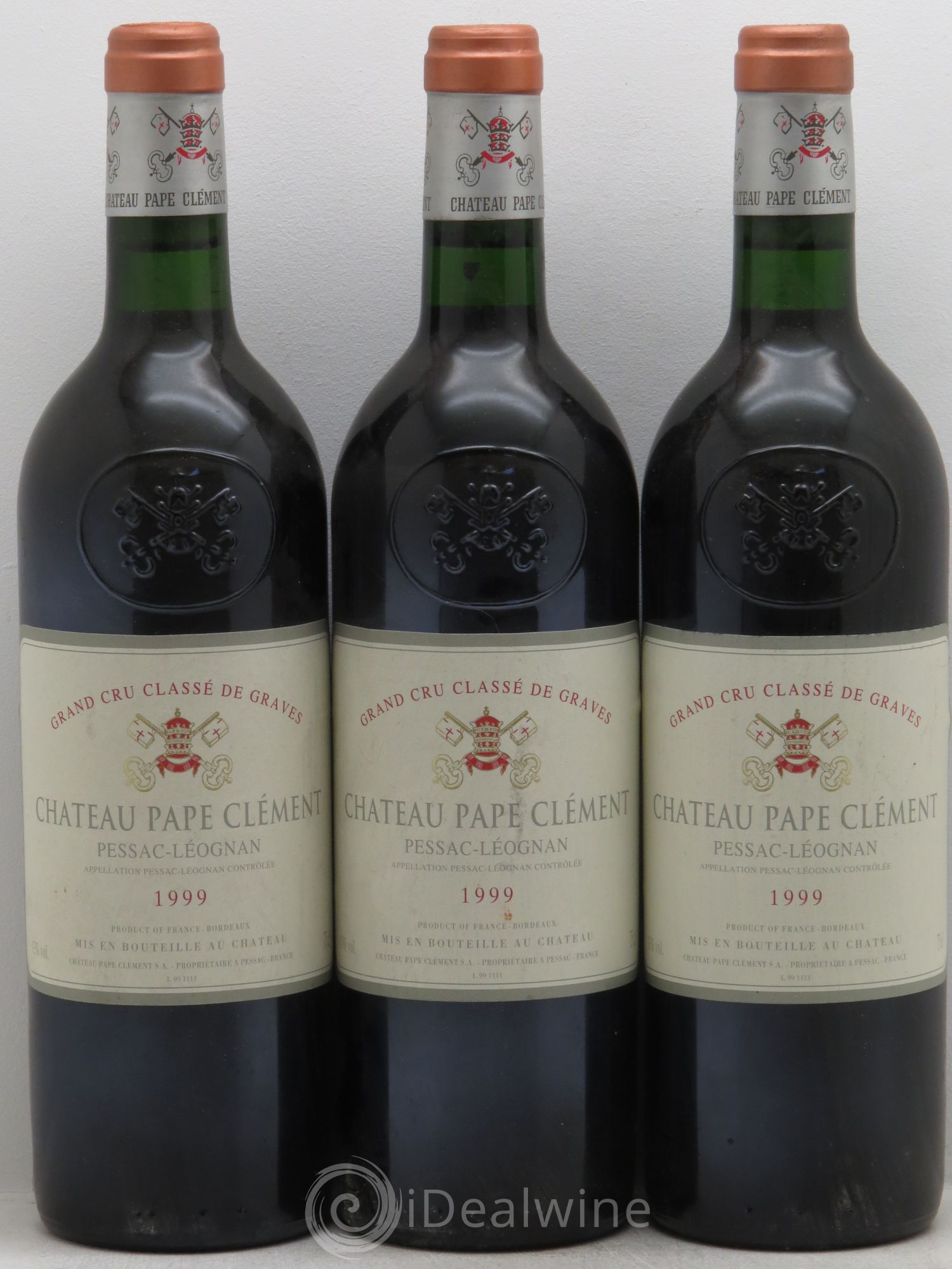 Château Pape Clément Cru Classé de Graves 1999 - Lot de 3 bouteilles - 0