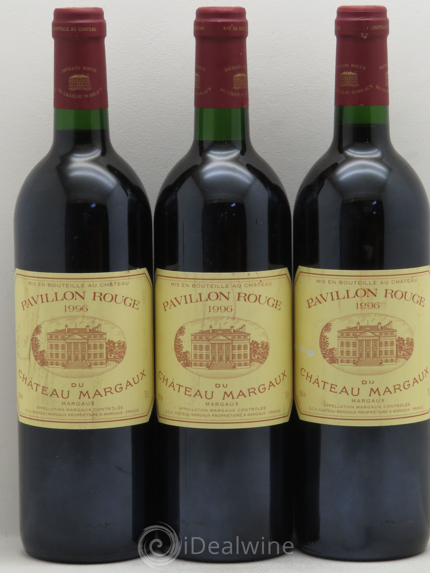 Pavillon Rouge du Château Margaux Second Vin 1996 - Lot de 3 bouteilles - 0