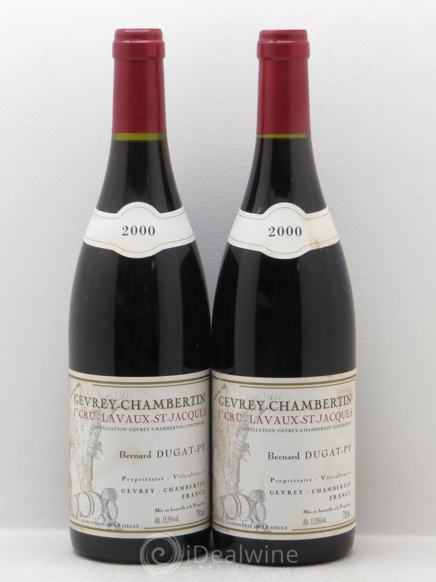 Gevrey-Chambertin 1er Cru Lavaux Saint Jacques Dugat-Py 2000 - Lot de 2 bouteilles - 0