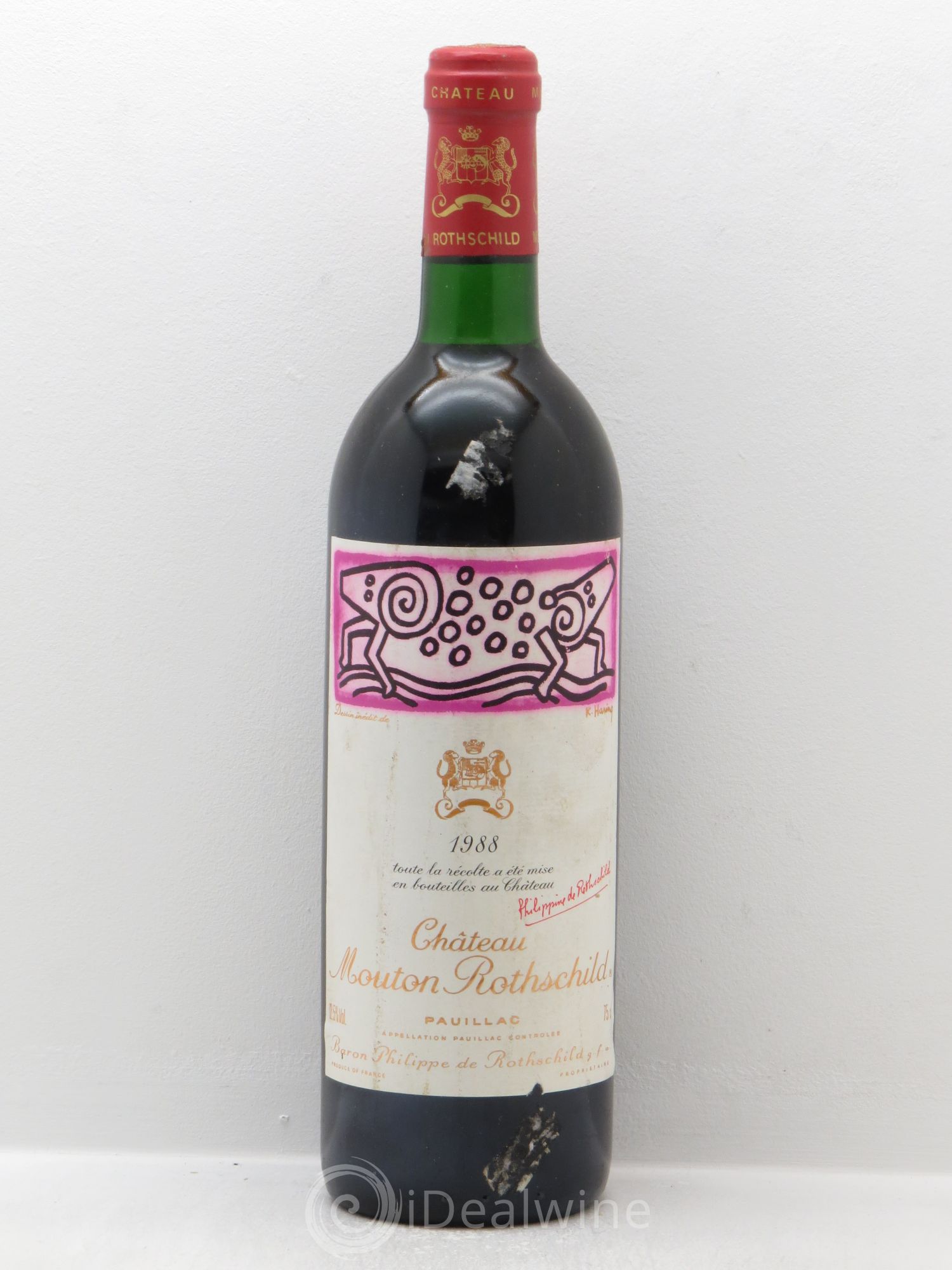 Château Mouton Rothschild 1er Grand Cru Classé 1988 - Lot de 1 bouteille - 0