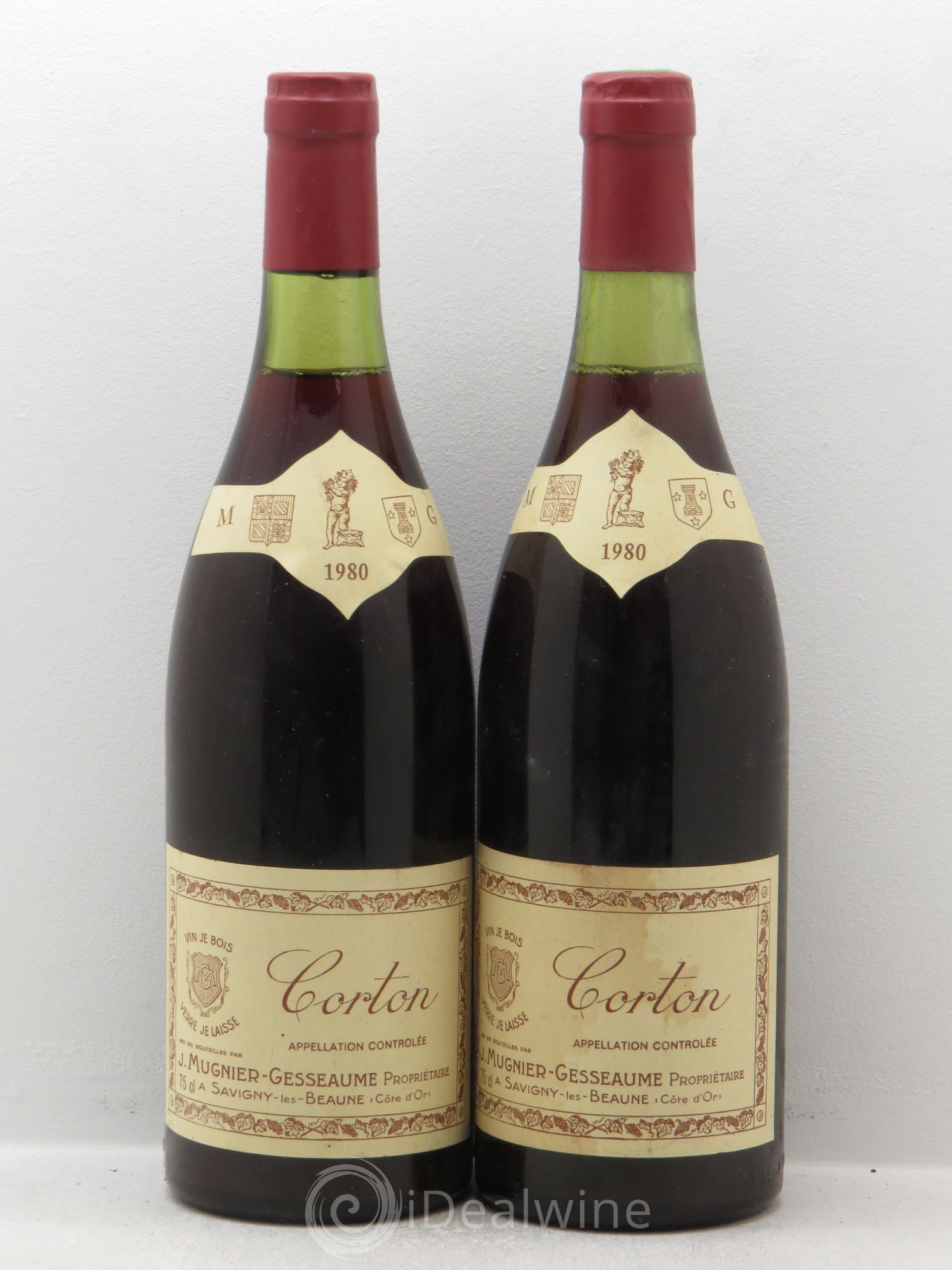 Corton Grand Cru Mugnier Gesseaume 1980 - Posten von 2 Flaschen - 0