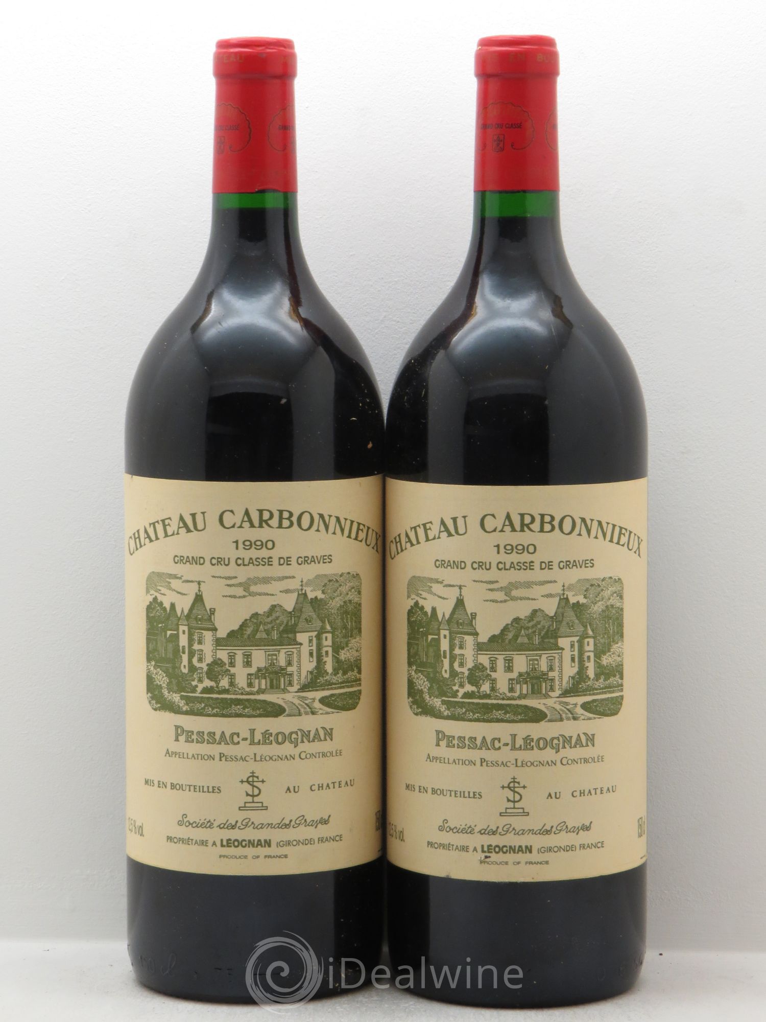 Château Carbonnieux Cru Classé de Graves 1990 - Lot de 2 magnums - 0