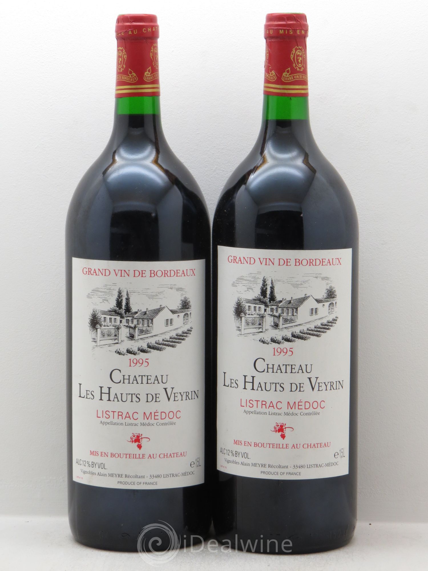 Listrac Château les Hauts de Veyrin 1995 - Posten von 2 Magnum - 0