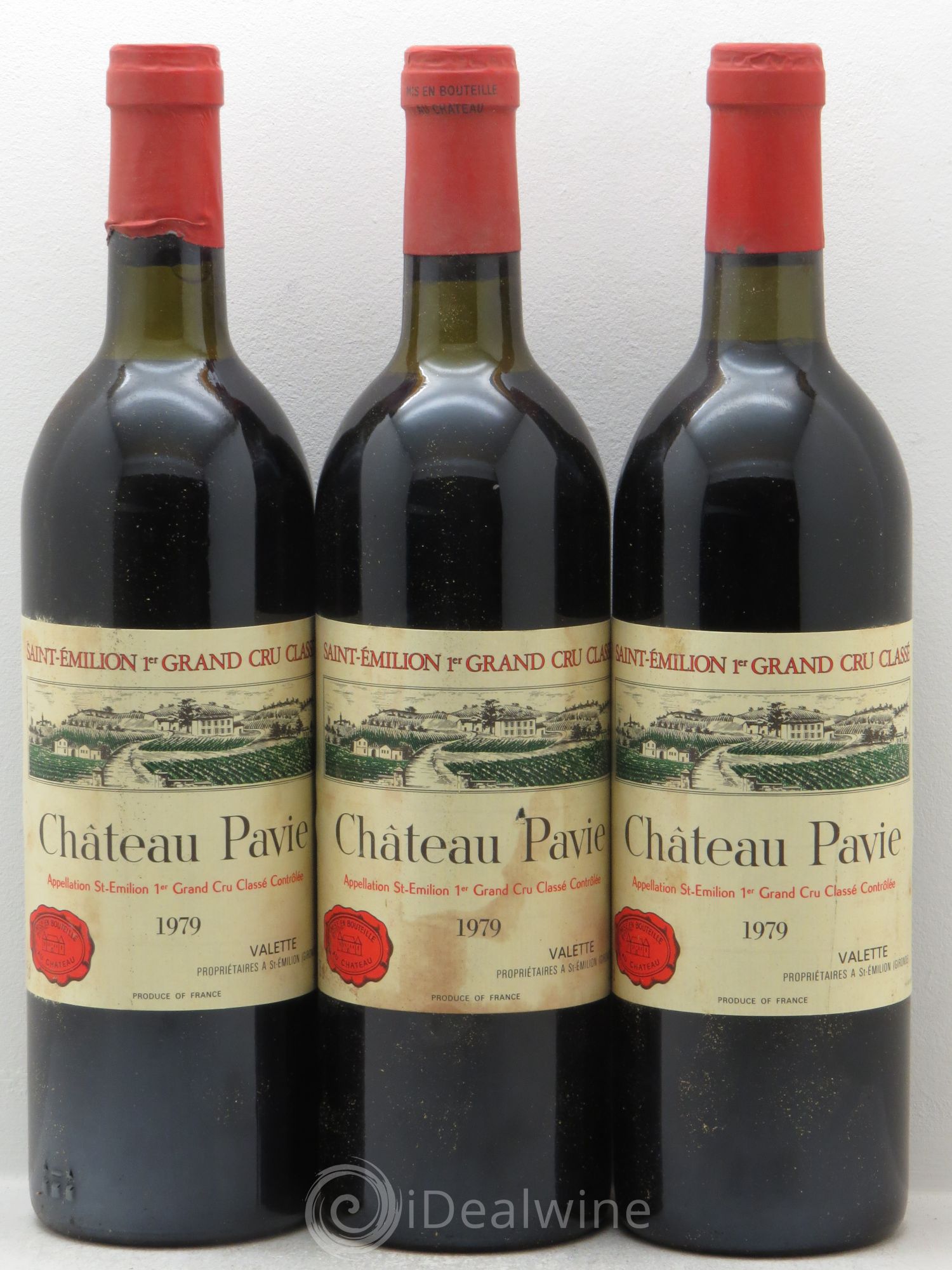 Château Pavie 1er Grand Cru Classé A 1979 - Lot de 3 bouteilles - 0