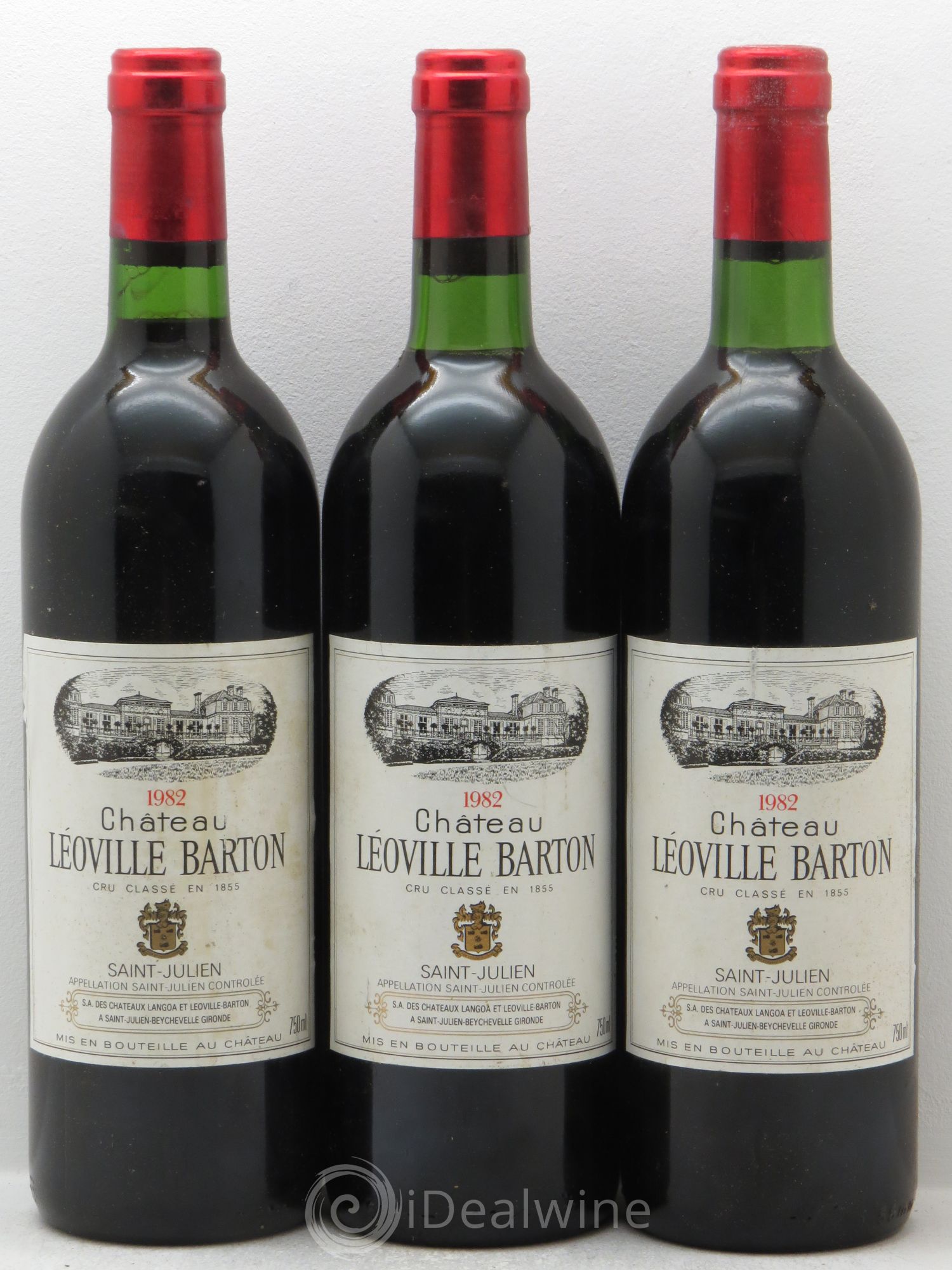 Château Léoville Barton 2ème Grand Cru Classé 1982 - Lot de 3 bouteilles - 0