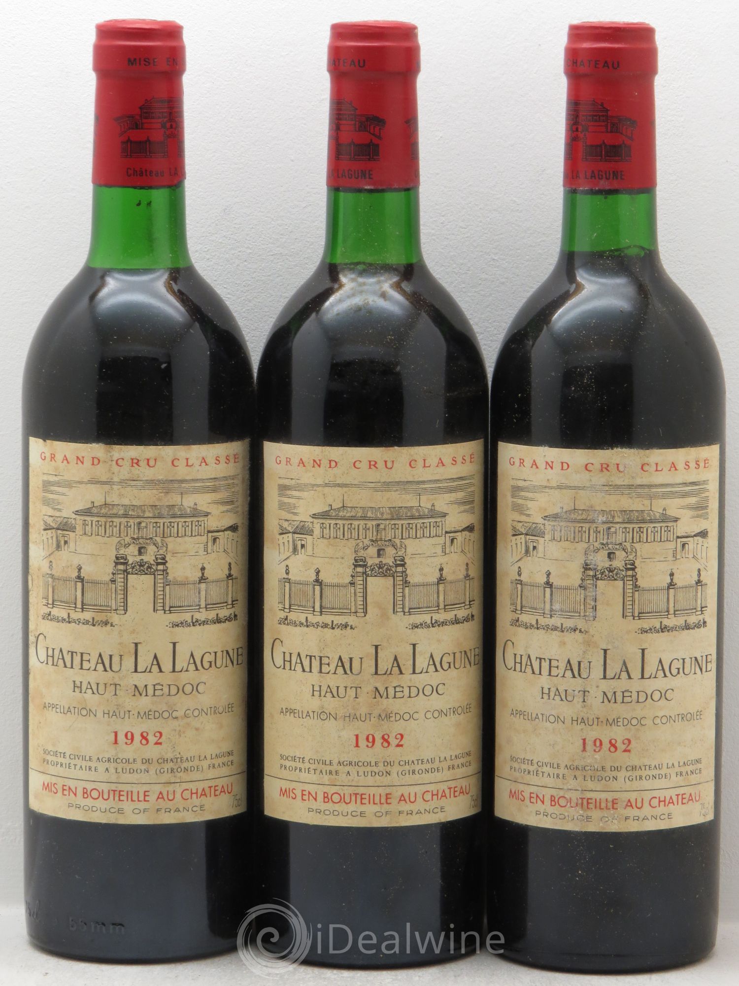 Château la Lagune 3ème Grand Cru Classé 1982 - Lot de 3 bouteilles - 0
