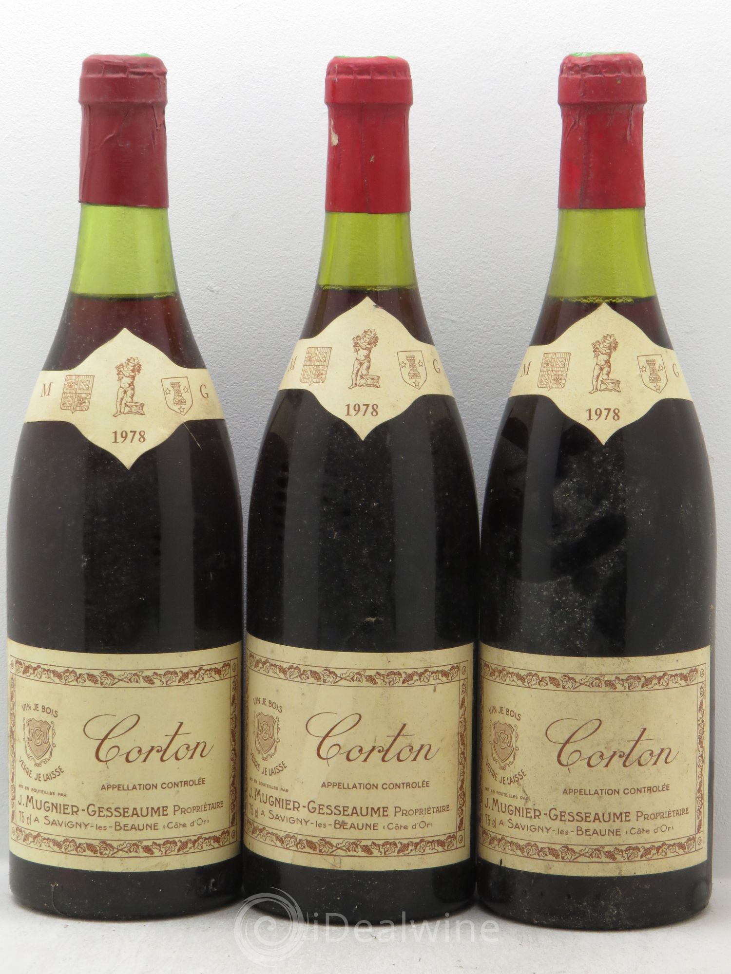 Corton Grand Cru Mugnier Gesseaume 1978 - Posten von 3 Flaschen - 0