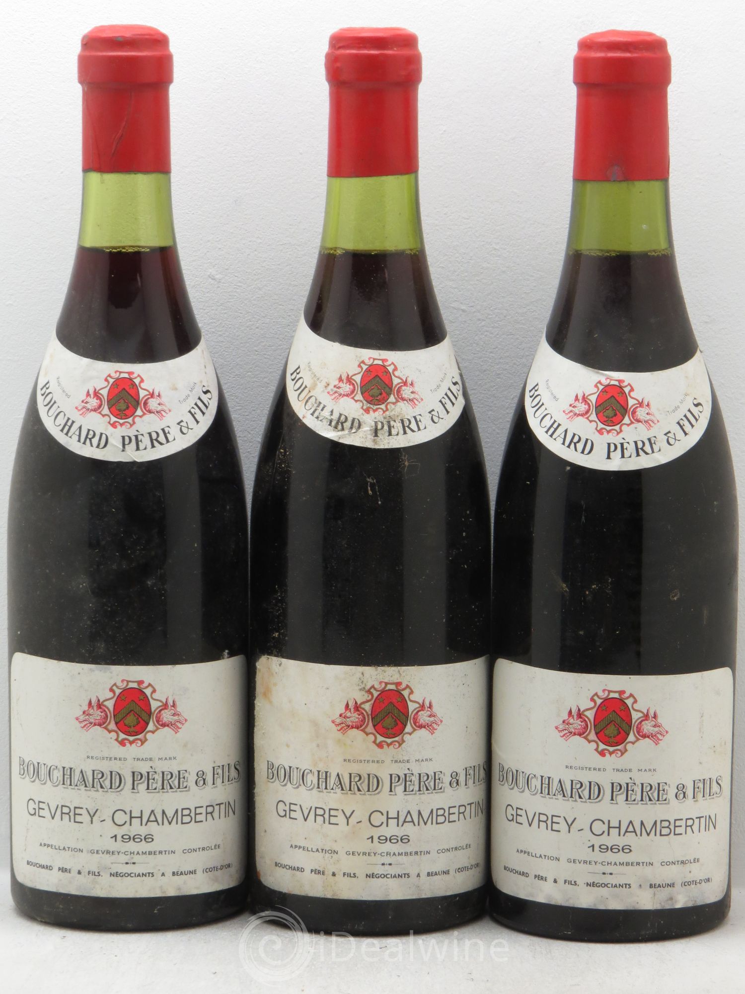 Gevrey-Chambertin 1966 - Lot de 3 bouteilles - 0