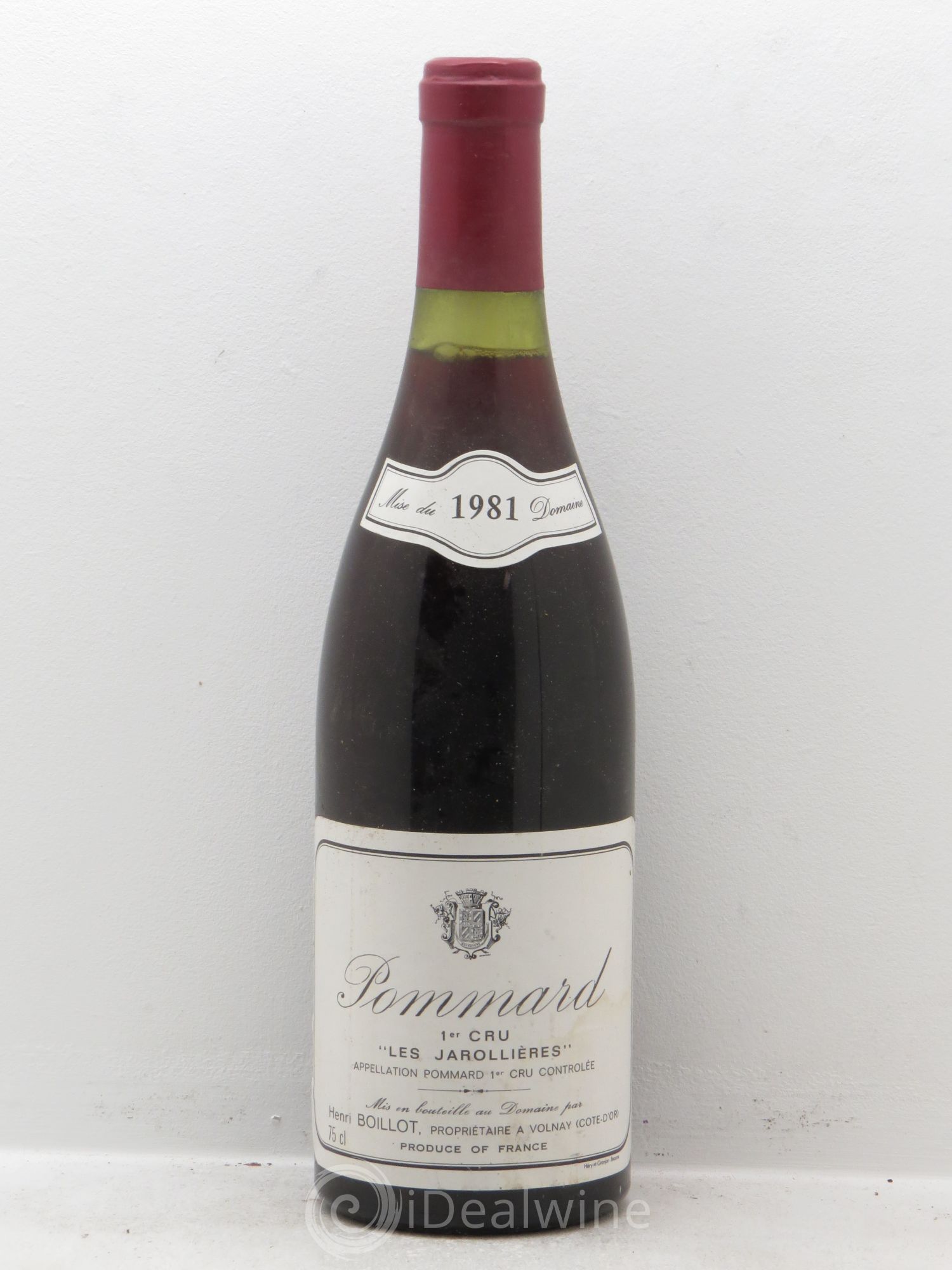 Pommard 1er Cru Domaine Henri Boillot 1981 - Posten von 1 Flasche - 0
