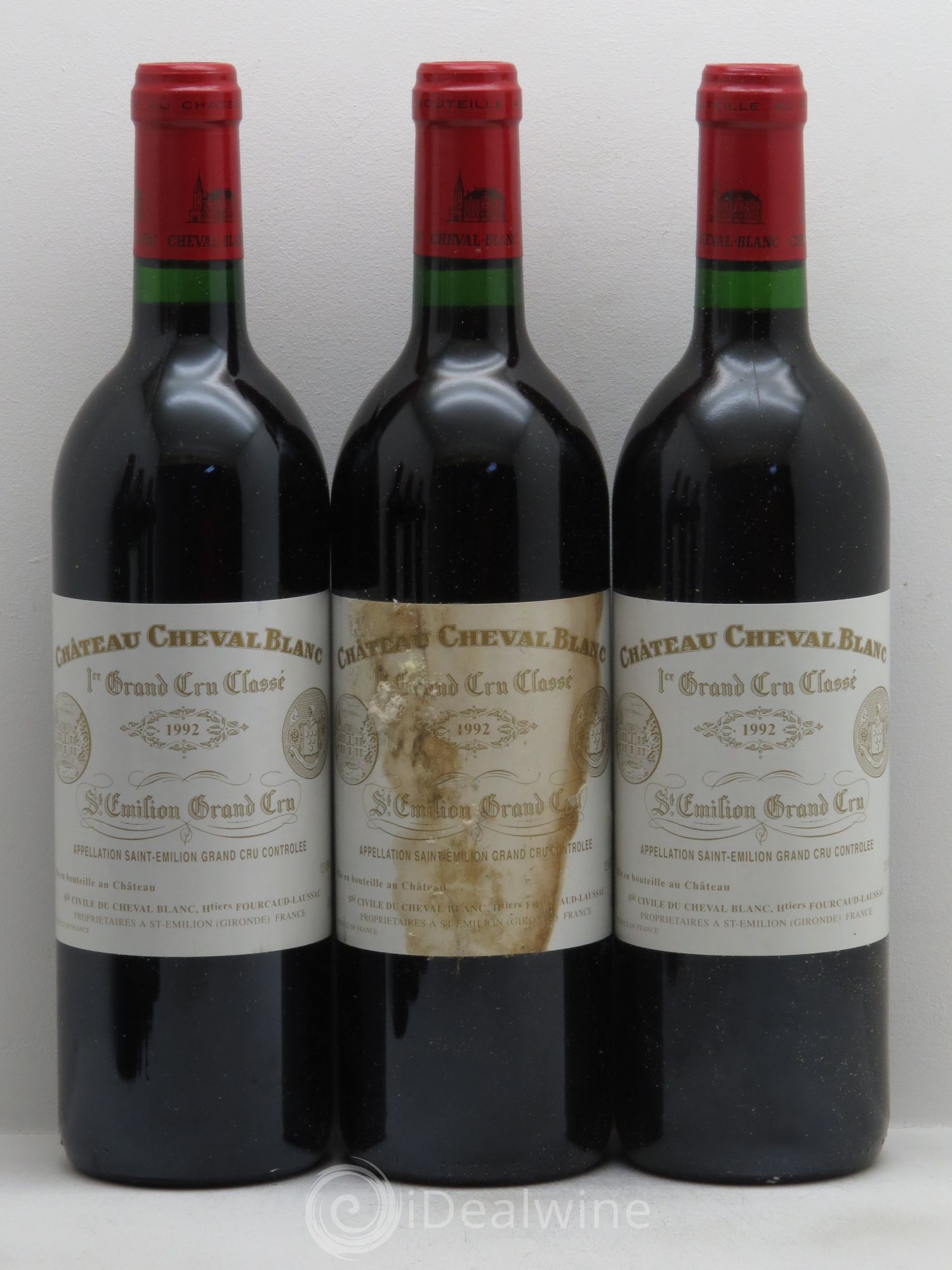 Château Cheval Blanc 1er Grand Cru Classé A 1992 - Lot de 6 bouteilles - 1