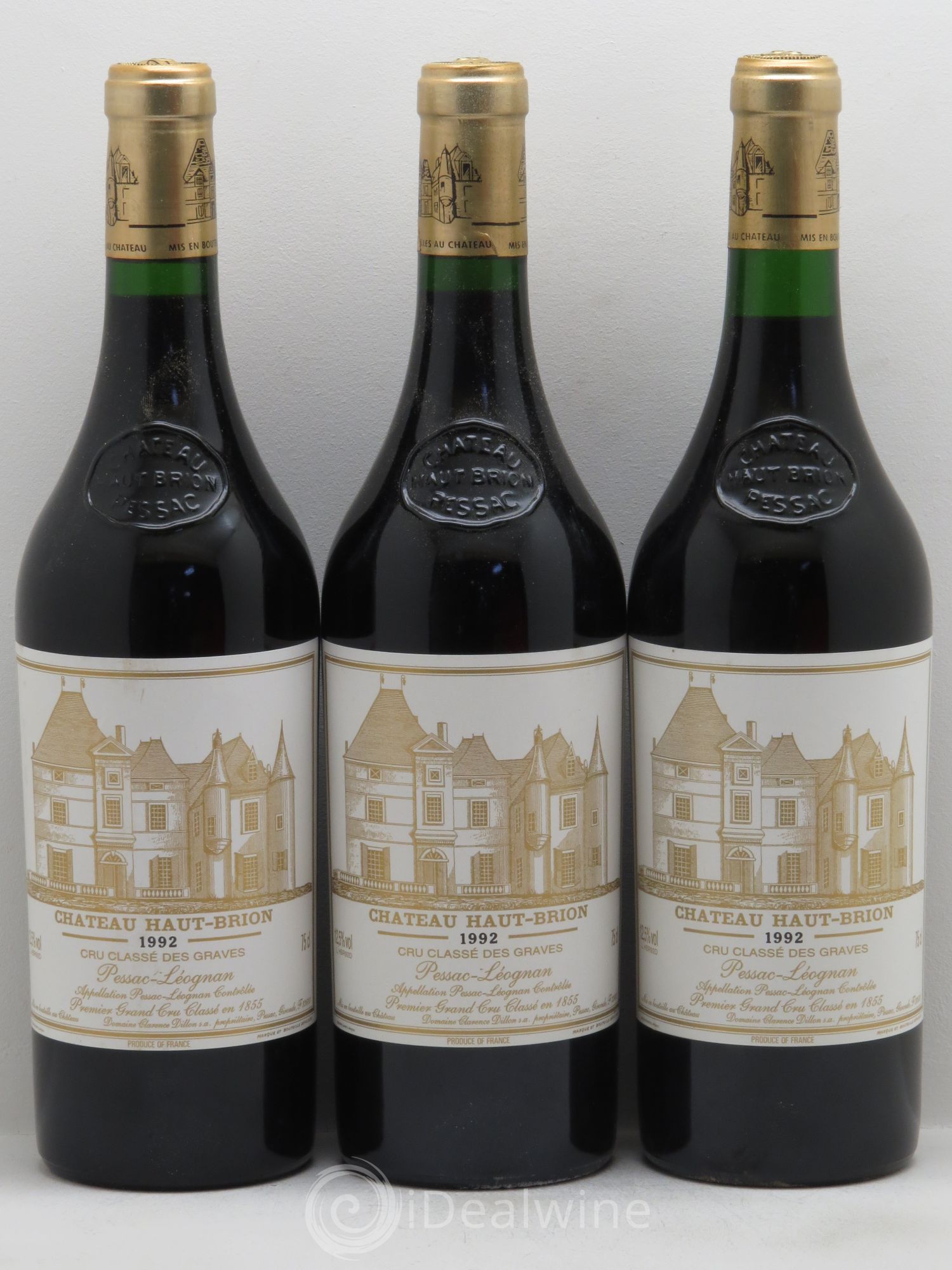 Château Haut Brion 1er Grand Cru Classé 1992 - Lot de 3 bouteilles - 0