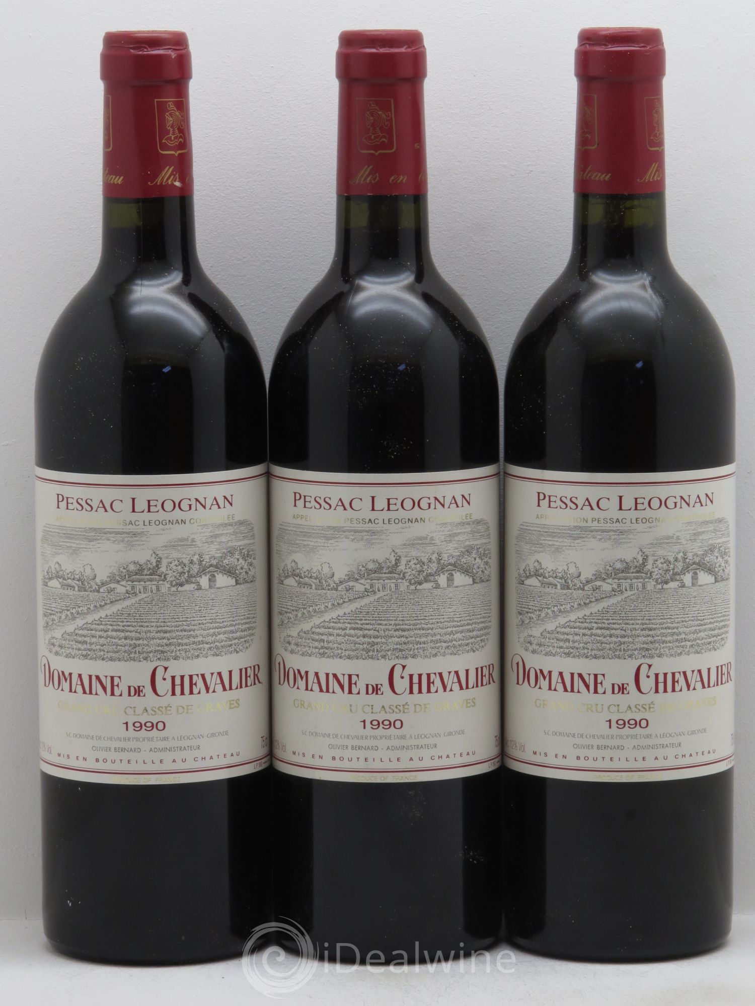 Domaine de Chevalier Cru Classé de Graves 1990 - Lot de 3 bouteilles - 0