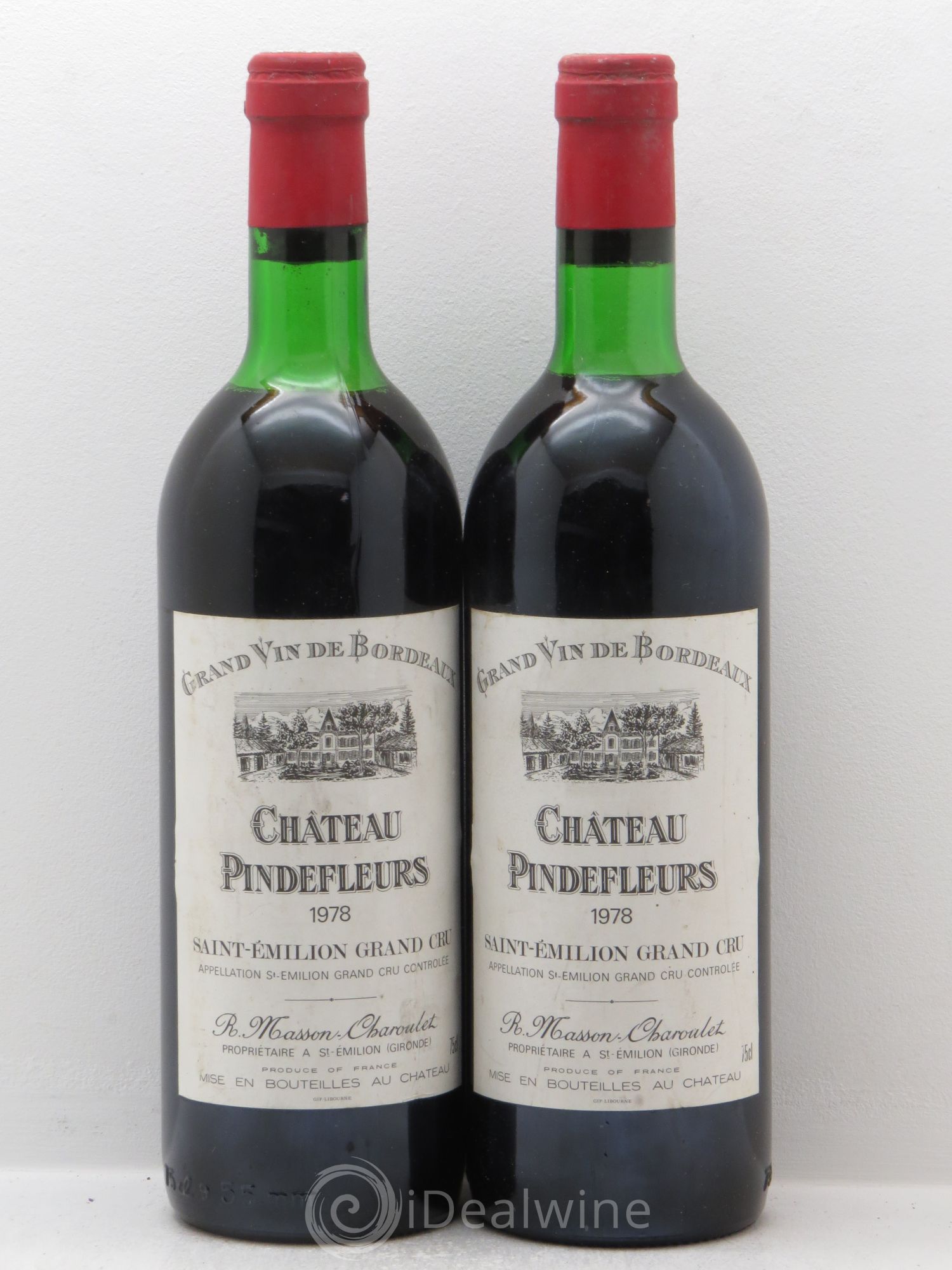 Saint-Émilion Château Pindefleurs 1978 - Posten von 2 Flaschen - 0
