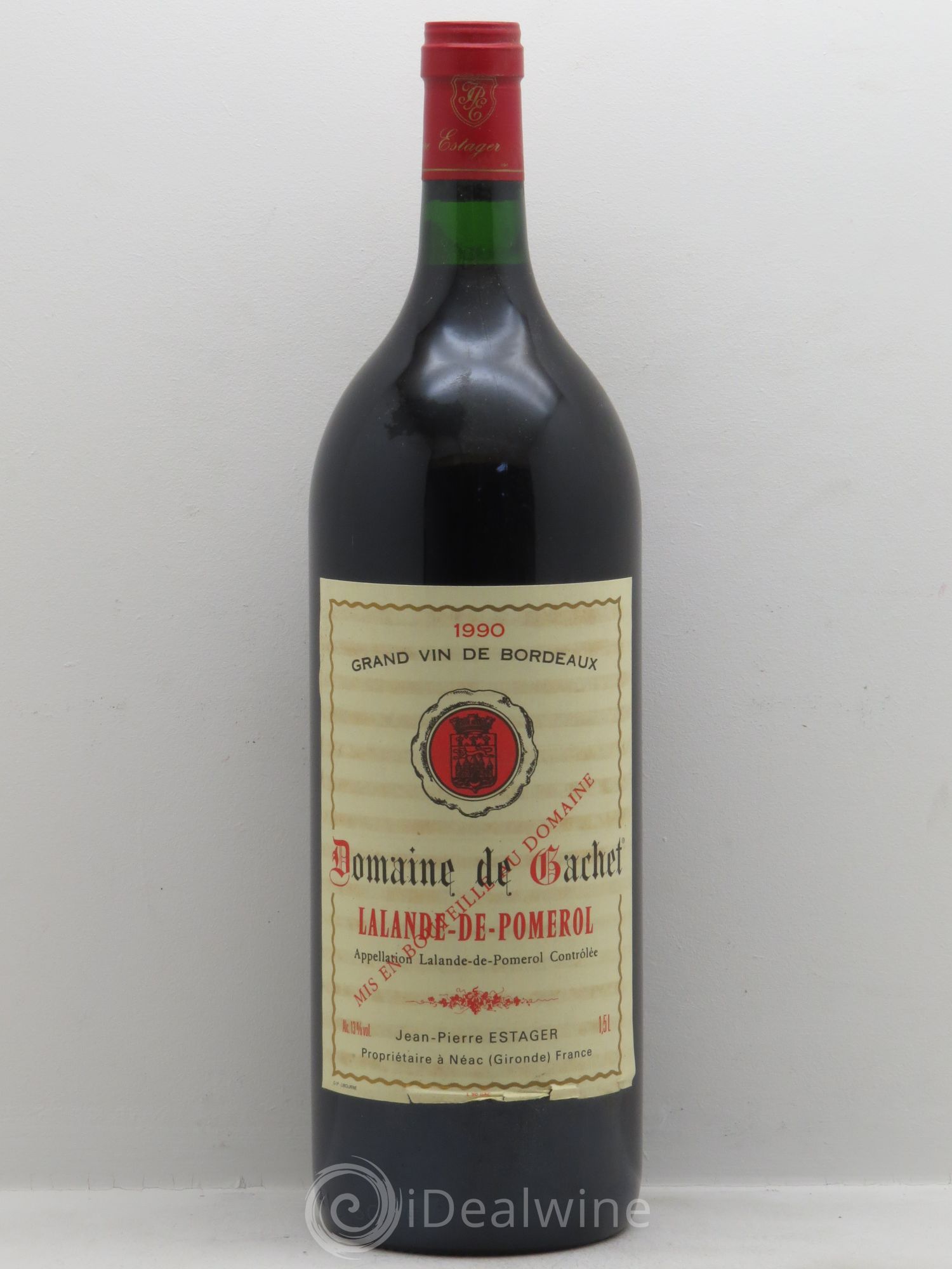 Bordeaux Domaine de Gachet - Lalande de Pomerol 1990 - Posten von 1 Magnum - 0