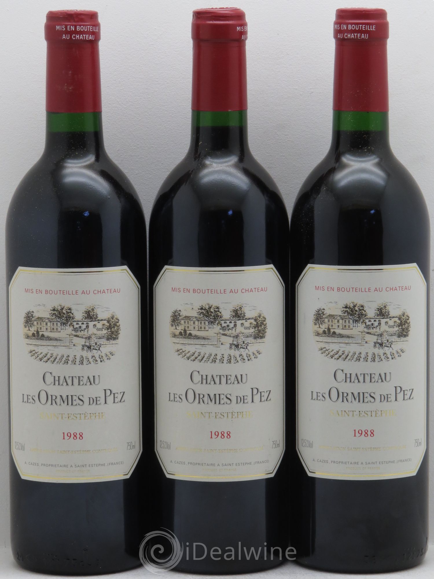 Château les Ormes de Pez 1988 - Lot de 3 bouteilles - 0