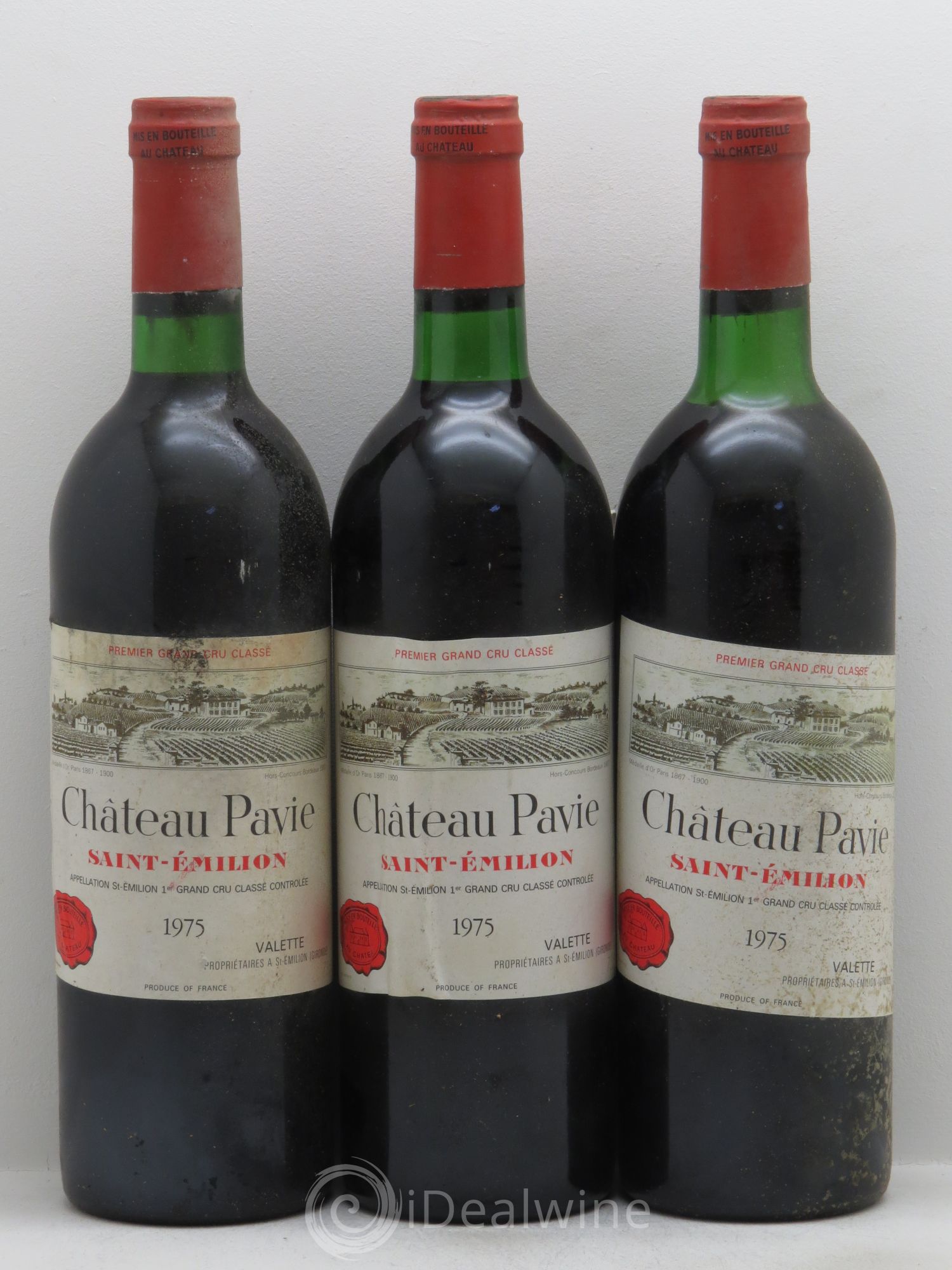 Château Pavie 1er Grand Cru Classé A 1975 - Lot de 3 bouteilles - 0