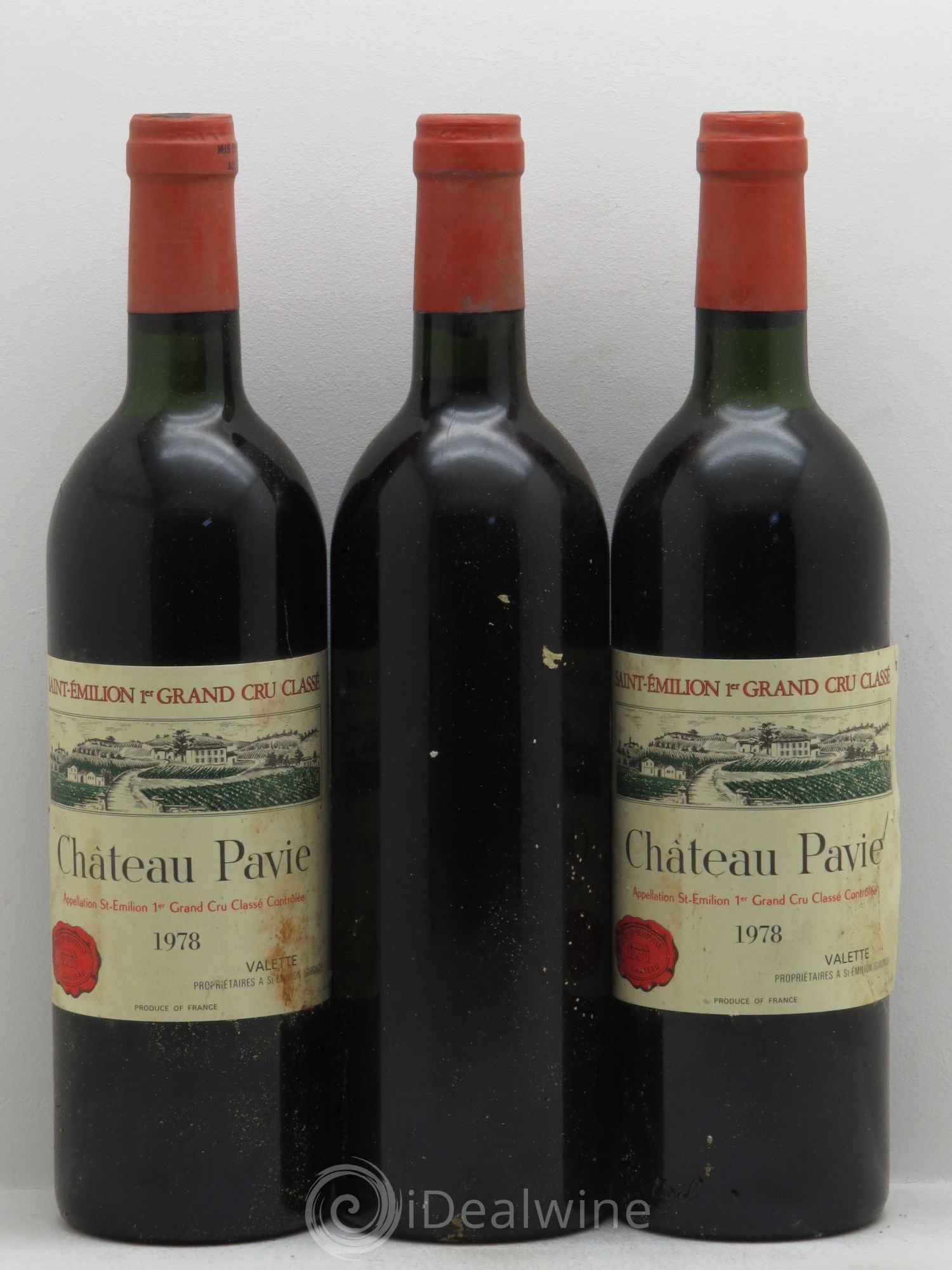 Château Pavie 1er Grand Cru Classé A 1978 - Lot de 3 bouteilles - 0