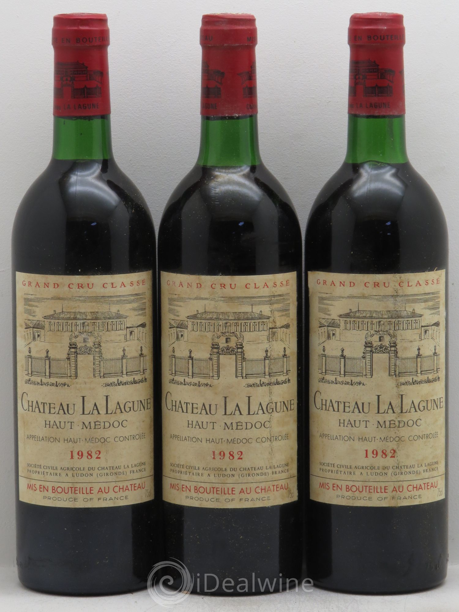 Château la Lagune 3ème Grand Cru Classé 1982 - Lot de 3 bouteilles - 0