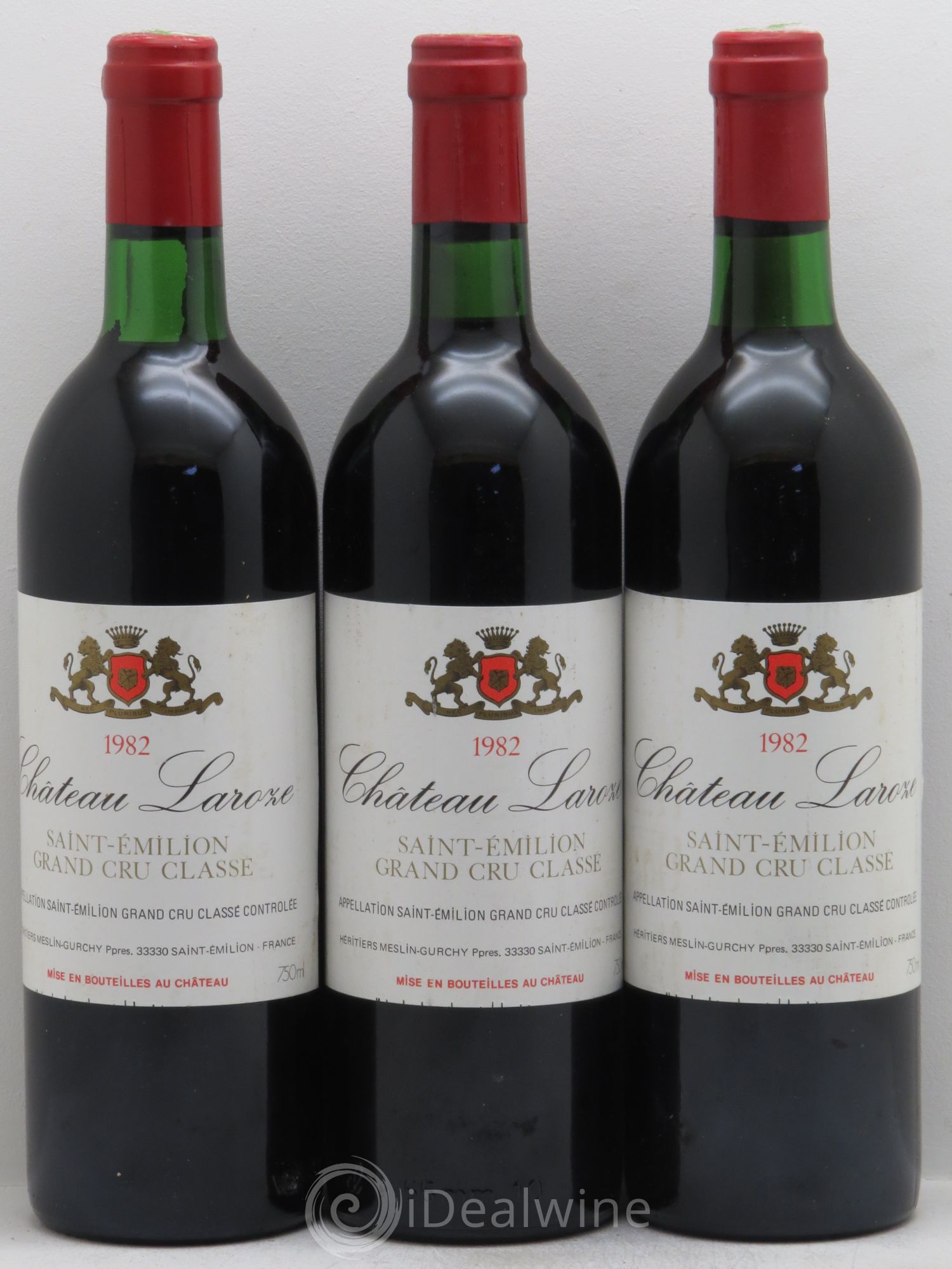 Château Laroze Grand Cru Classé 1982 - Lot de 3 bouteilles - 0