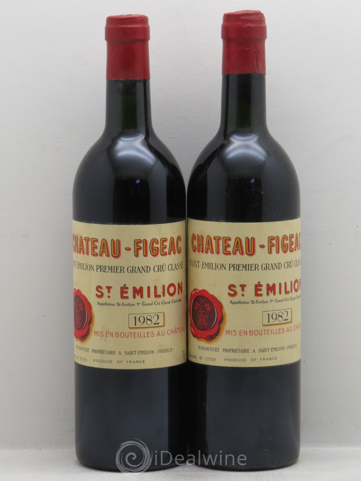 Château Figeac 1er Grand Cru Classé A 1982 - Lot de 2 bouteilles - 0