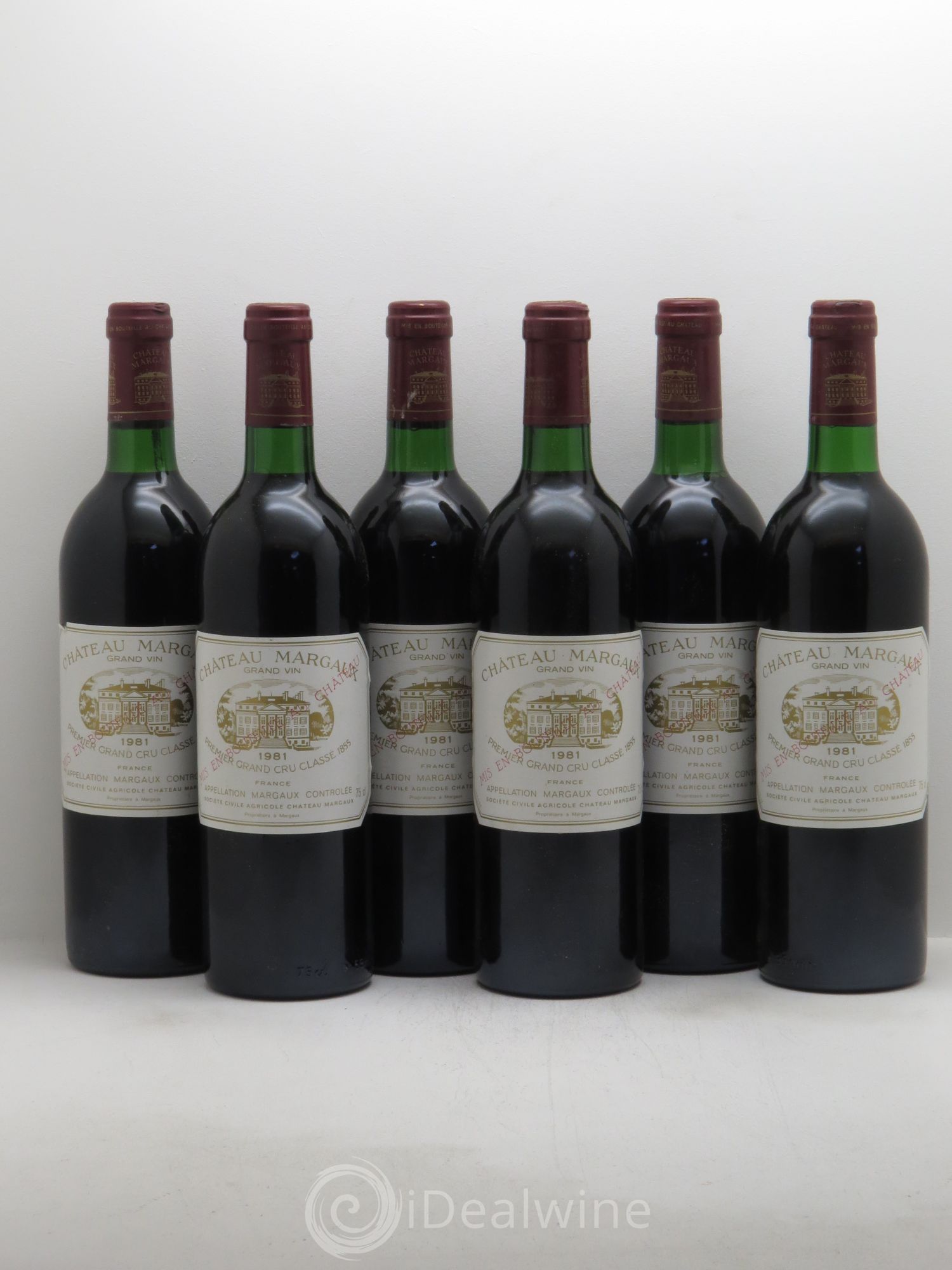 Château Margaux 1er Grand Cru Classé 1981 - Lot de 6 bouteilles - 0