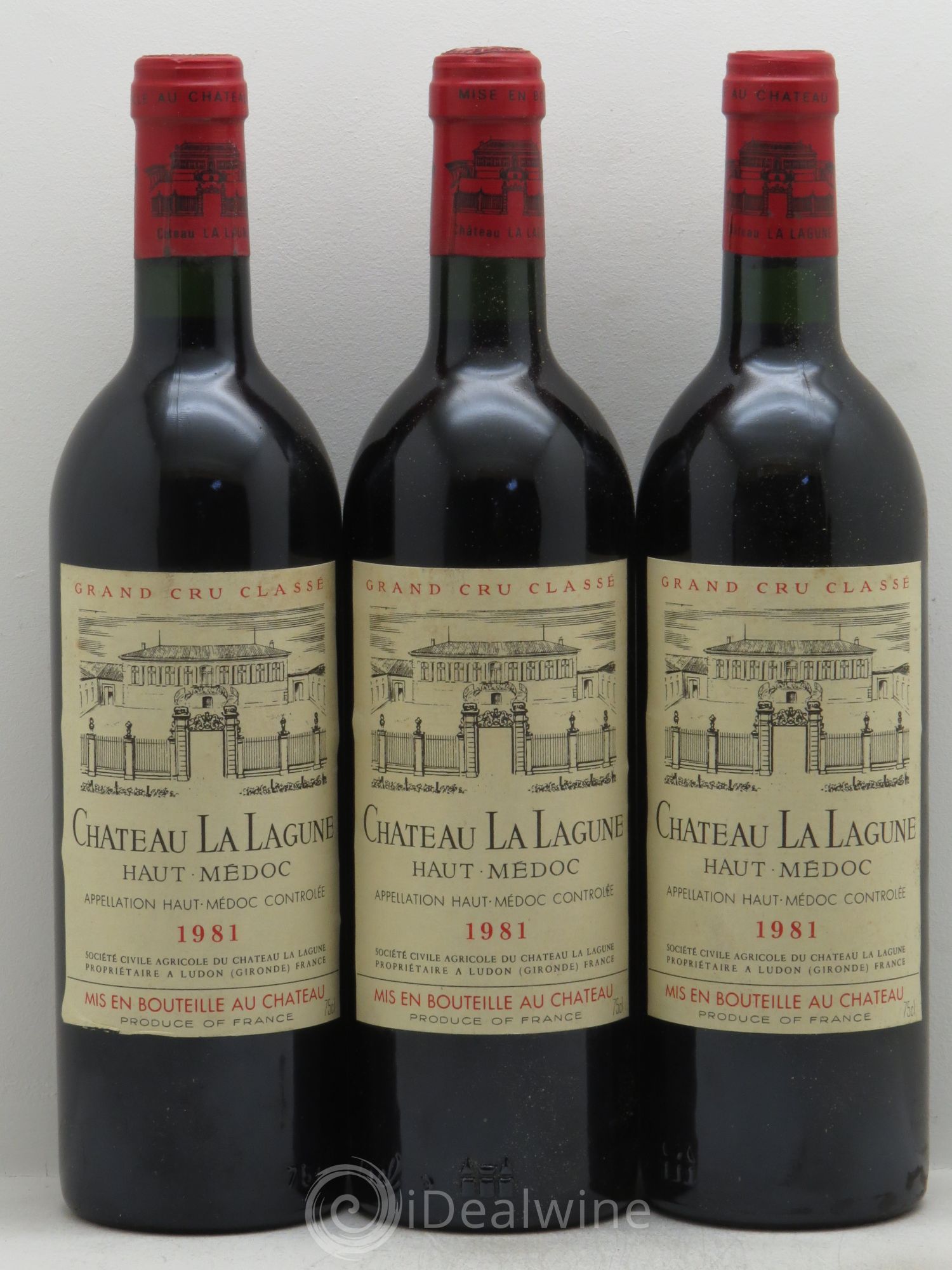 Château la Lagune 3ème Grand Cru Classé 1981 - Lot de 3 bouteilles - 0