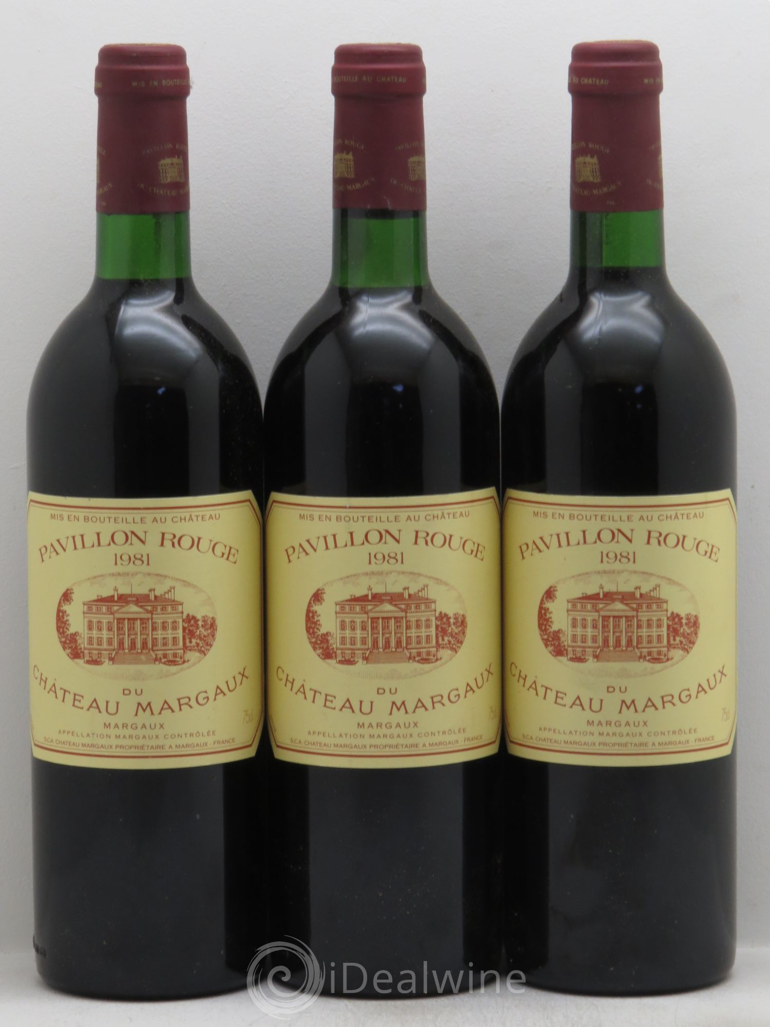 Pavillon Rouge du Château Margaux Second Vin 1981 - Lot de 3 bouteilles - 0