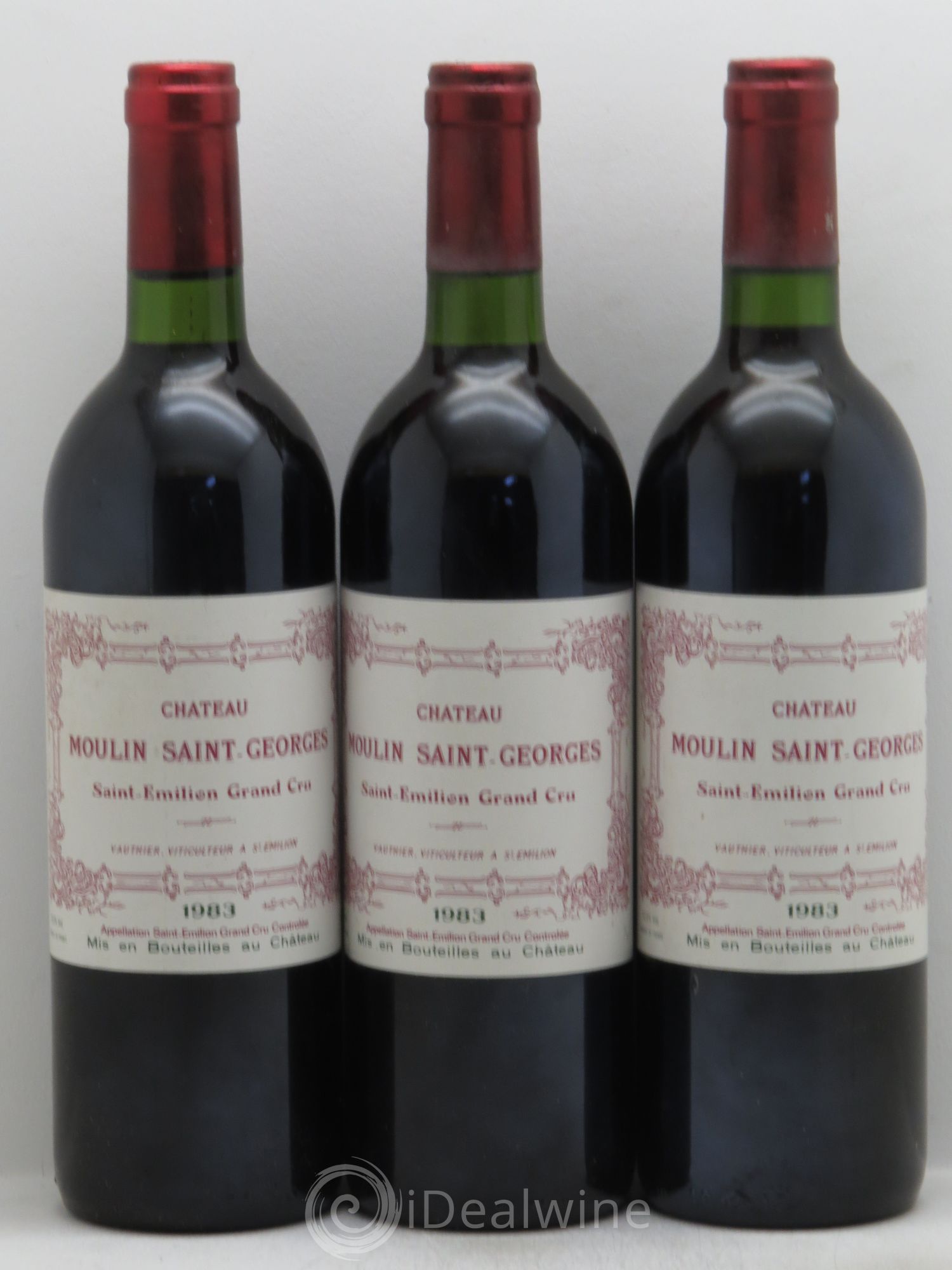 Château Moulin Saint Georges 1983 - Lot de 3 bouteilles - 0