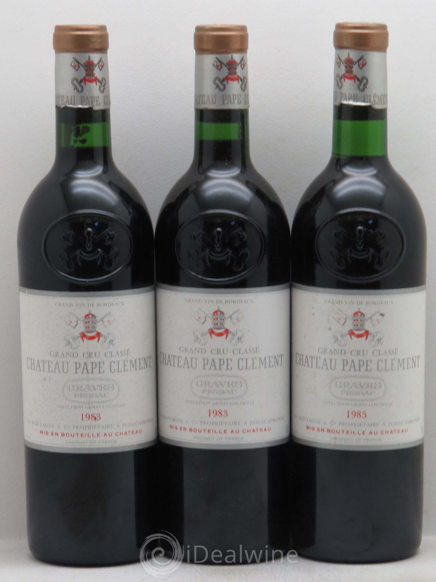 Château Pape Clément Cru Classé de Graves 1983 - Lot de 3 bouteilles - 0